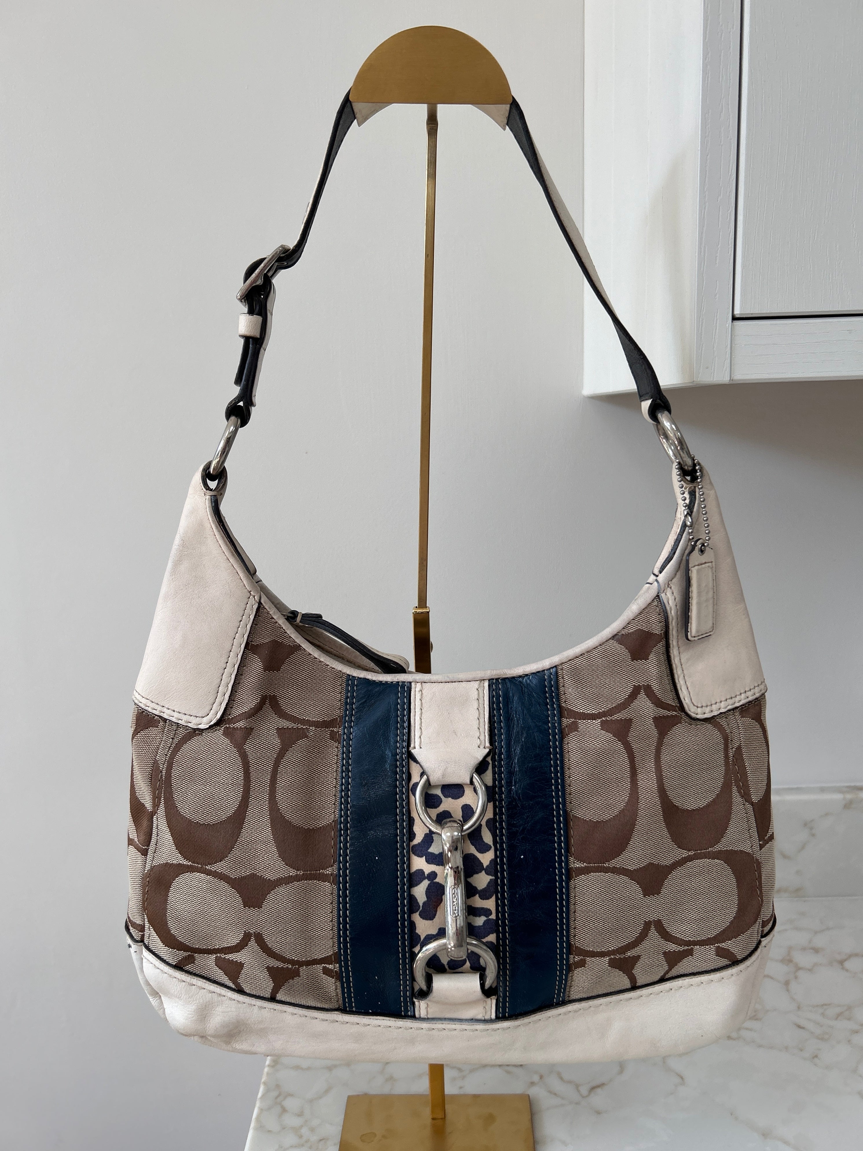 Vintage Coach clip shoulder bag