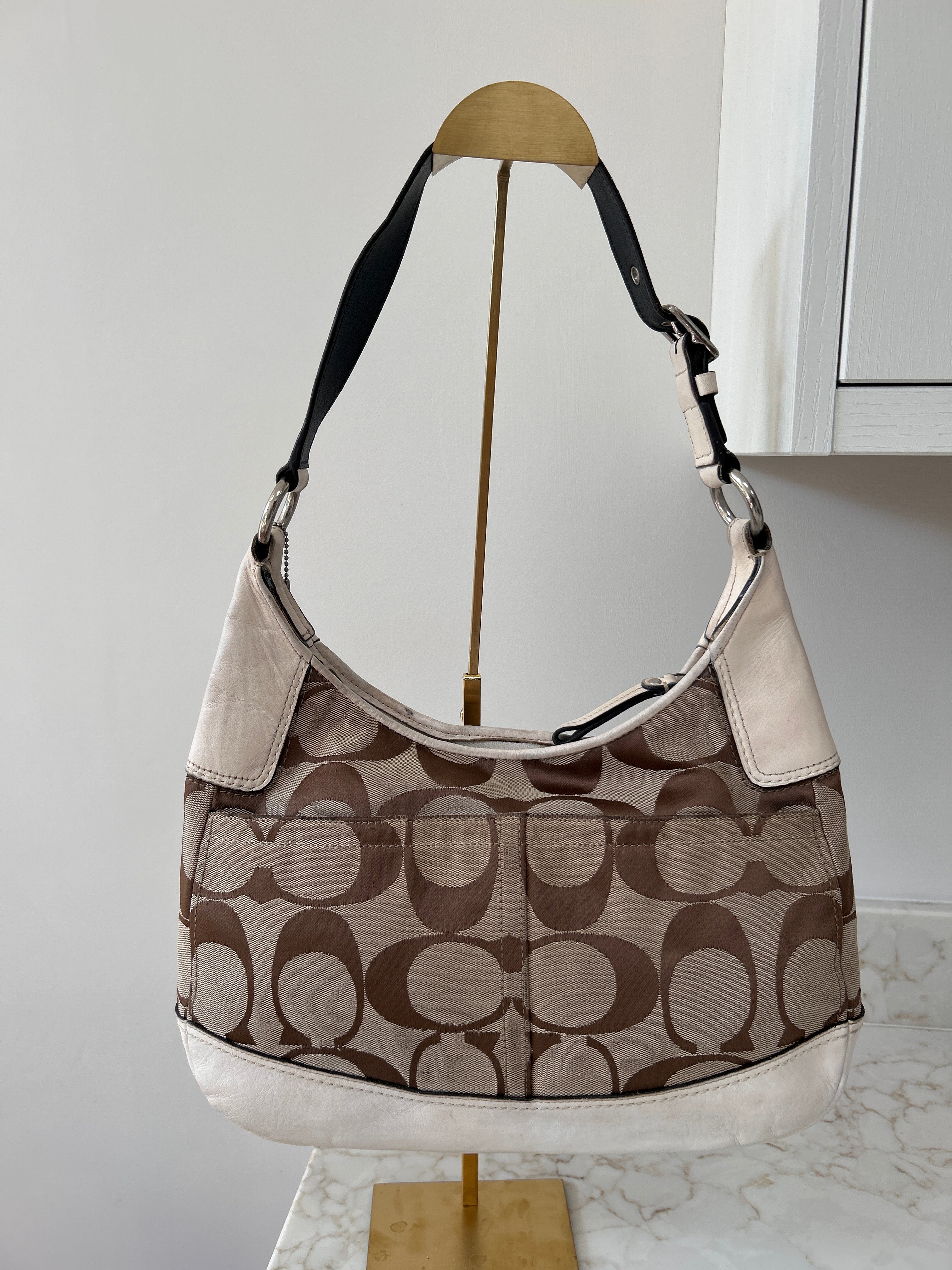 Vintage Coach clip shoulder bag
