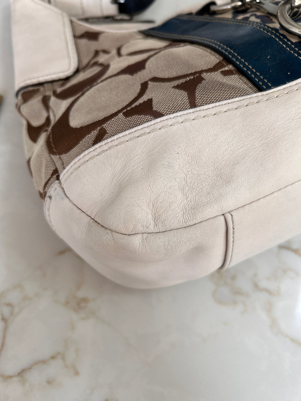 Vintage Coach clip shoulder bag