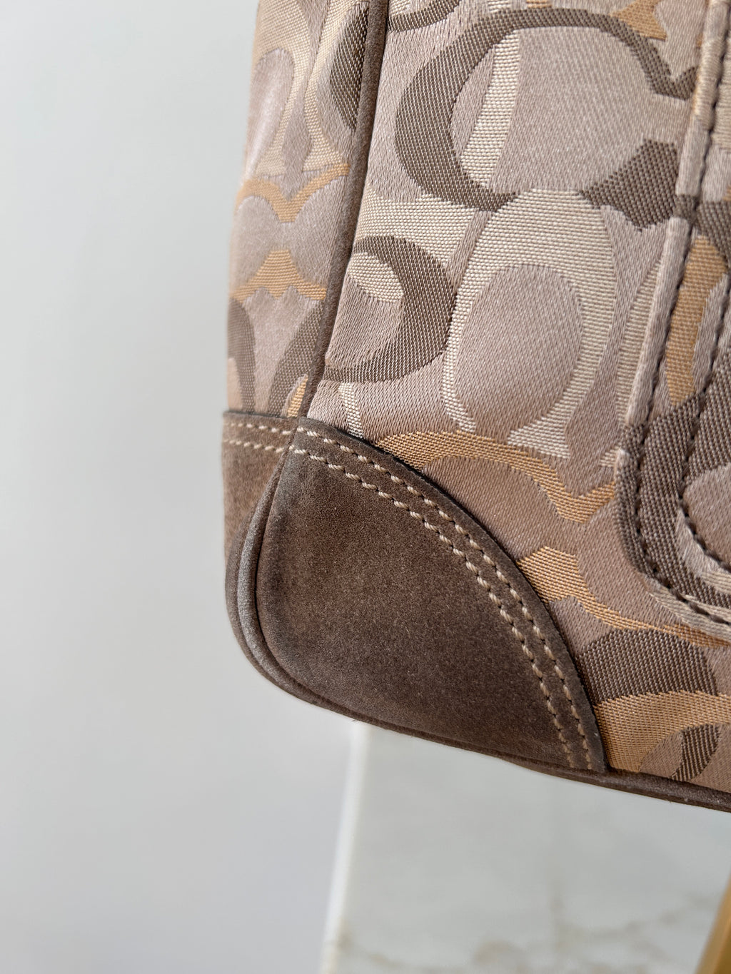 Vintage Coach optic monogram shoulder bag