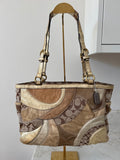 Vintage Coach gold patchwork shoulder bag