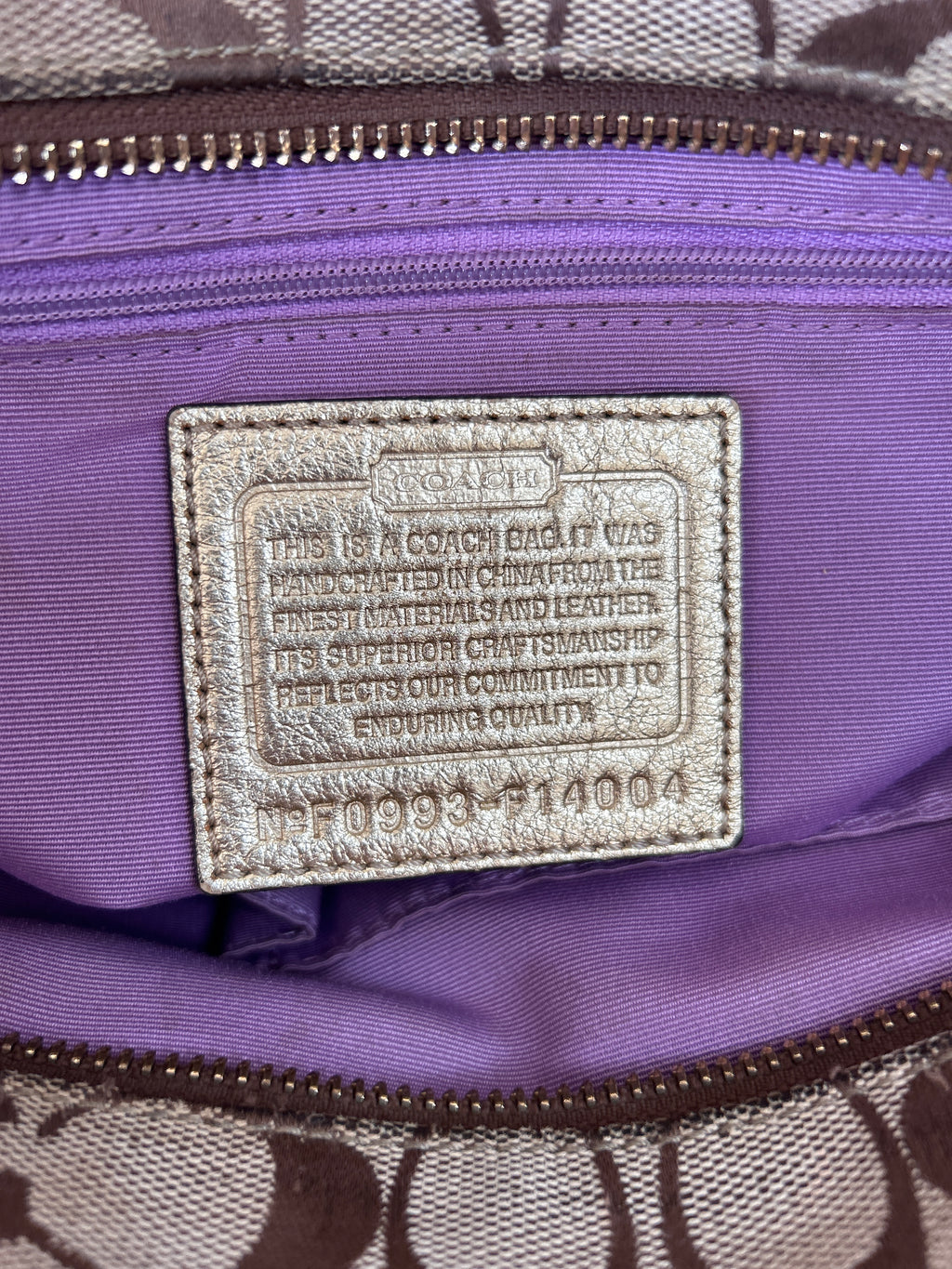 Vintage Coach gold patchwork shoulder bag