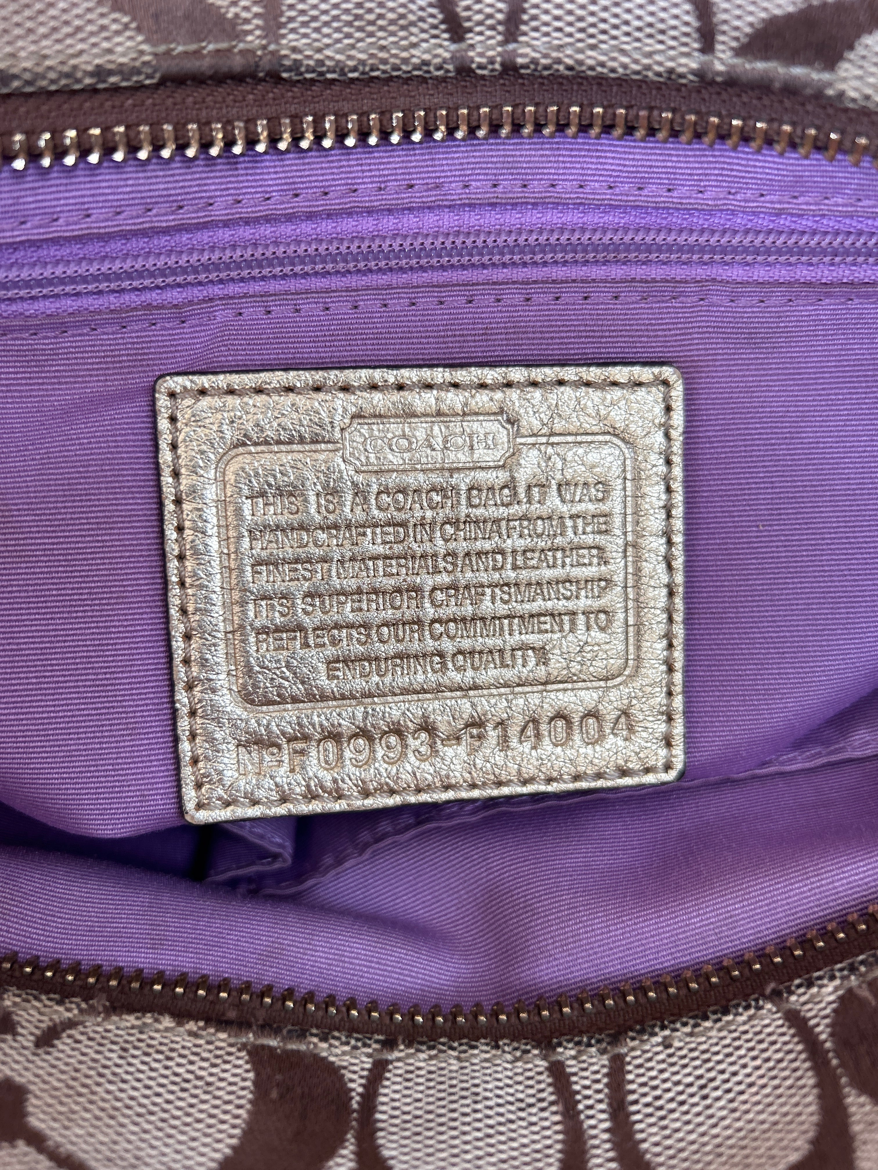 Vintage Coach gold patchwork shoulder bag