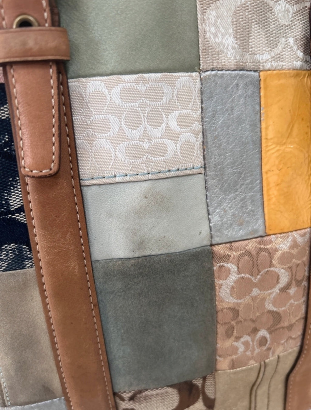 Vintage Coach 10001 patchwork shoulder bag
