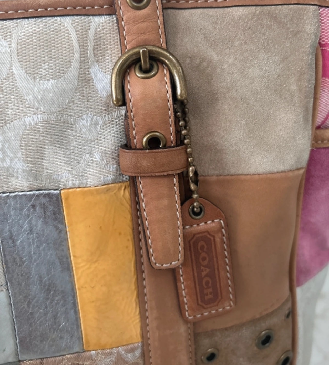 Vintage Coach 10001 patchwork shoulder bag