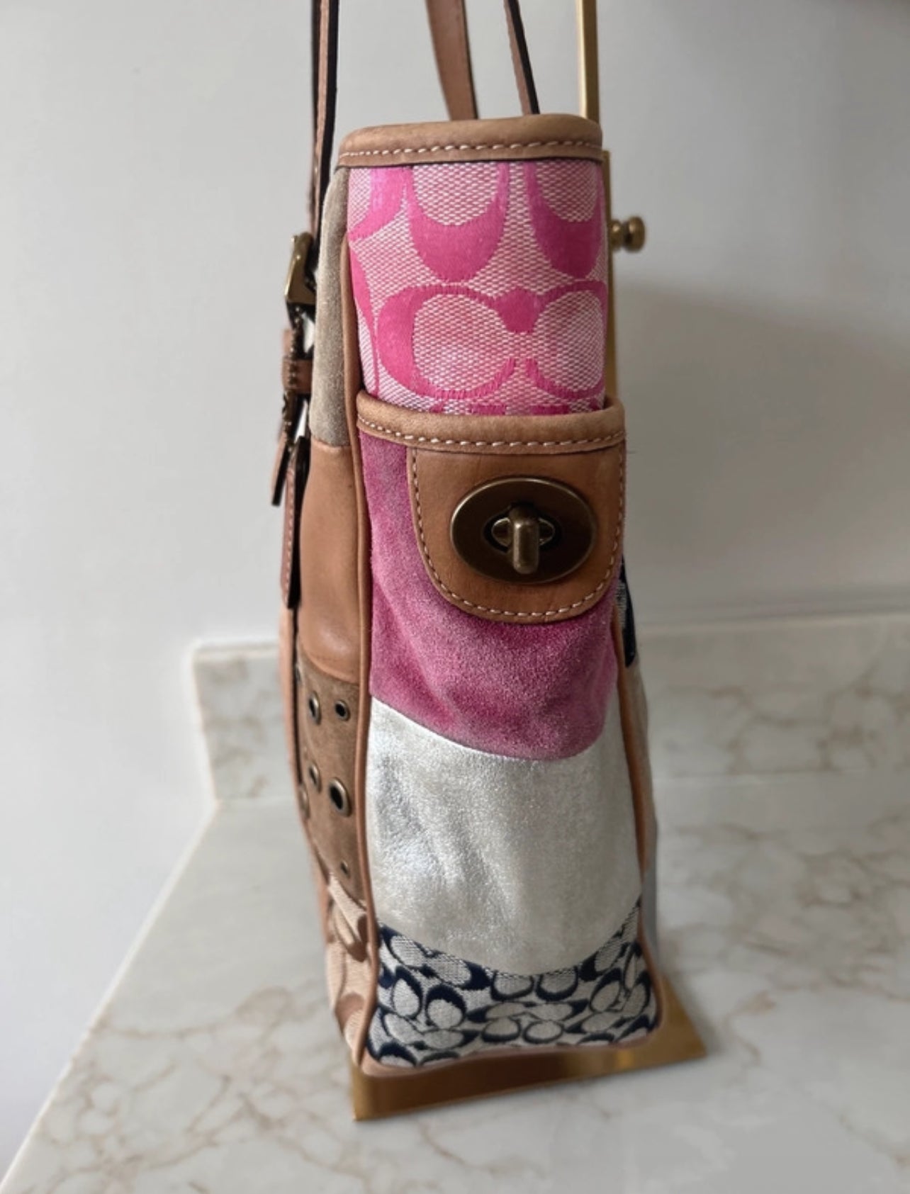 Vintage Coach 10001 patchwork shoulder bag