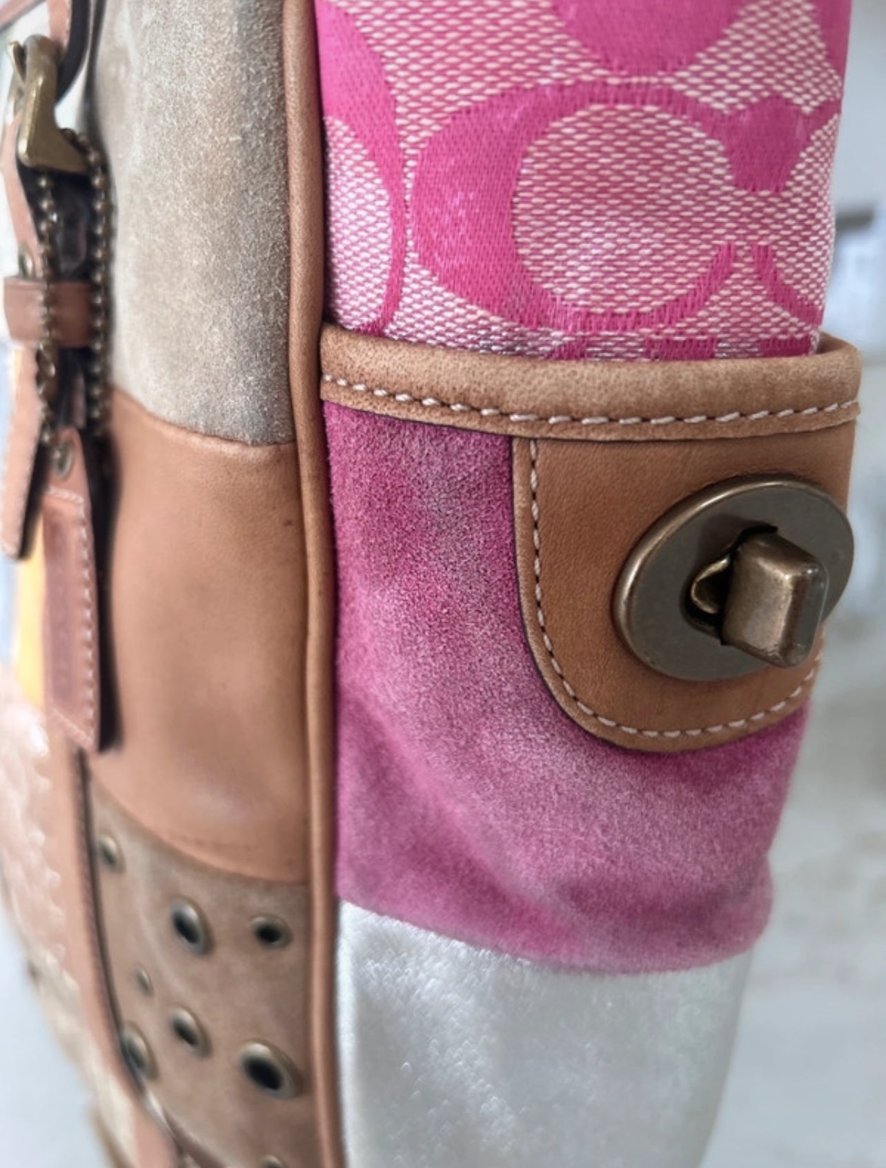 Vintage Coach 10001 patchwork shoulder bag