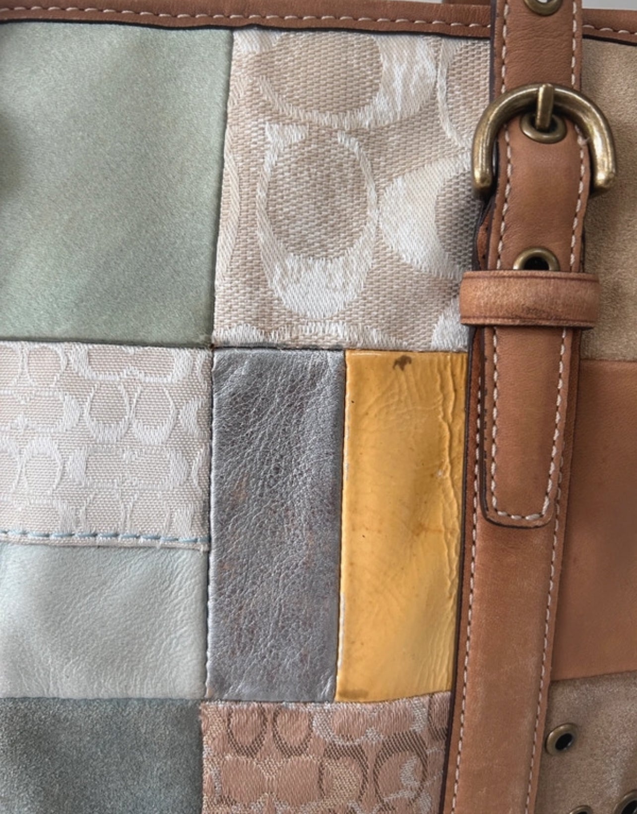 Vintage Coach 10001 patchwork shoulder bag