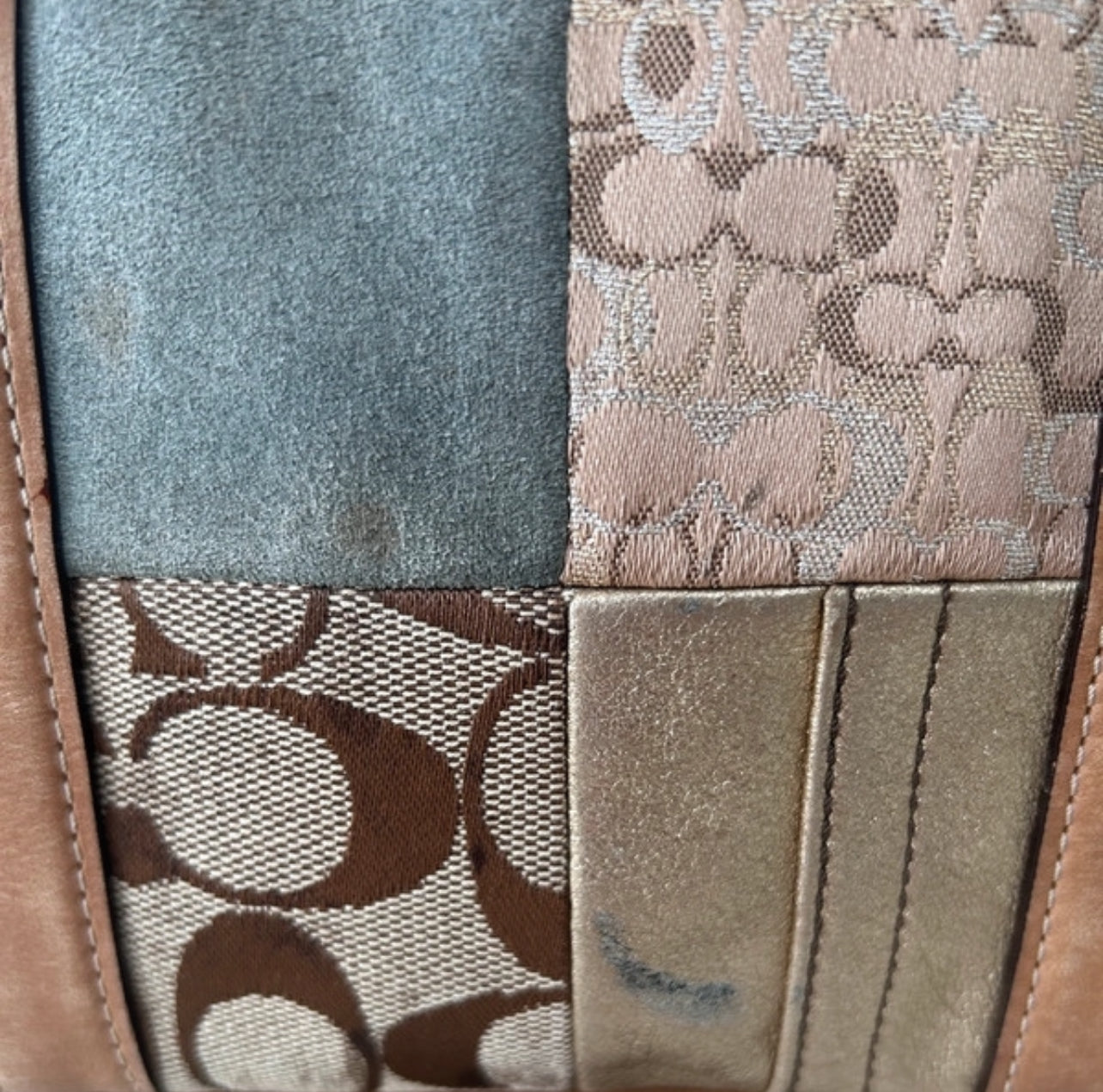 Vintage Coach 10001 patchwork shoulder bag