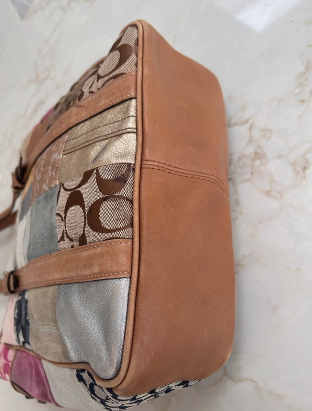 Vintage Coach 10001 patchwork shoulder bag