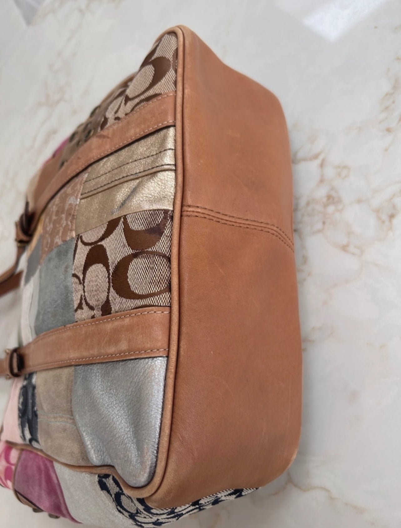 Vintage Coach 10001 patchwork shoulder bag