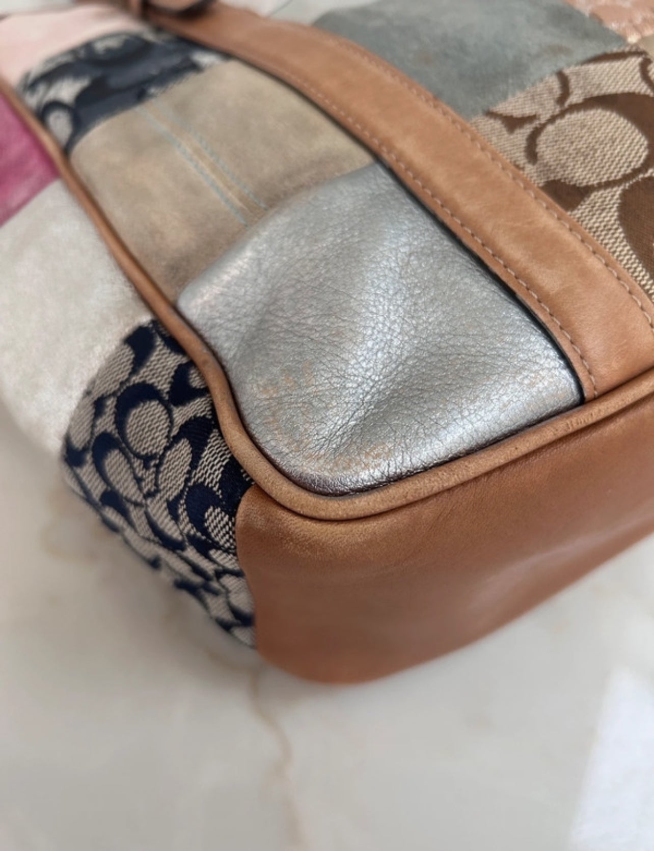 Vintage Coach 10001 patchwork shoulder bag