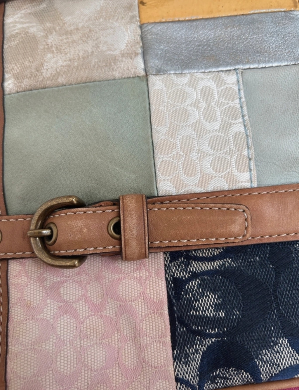 Vintage Coach 10001 patchwork shoulder bag
