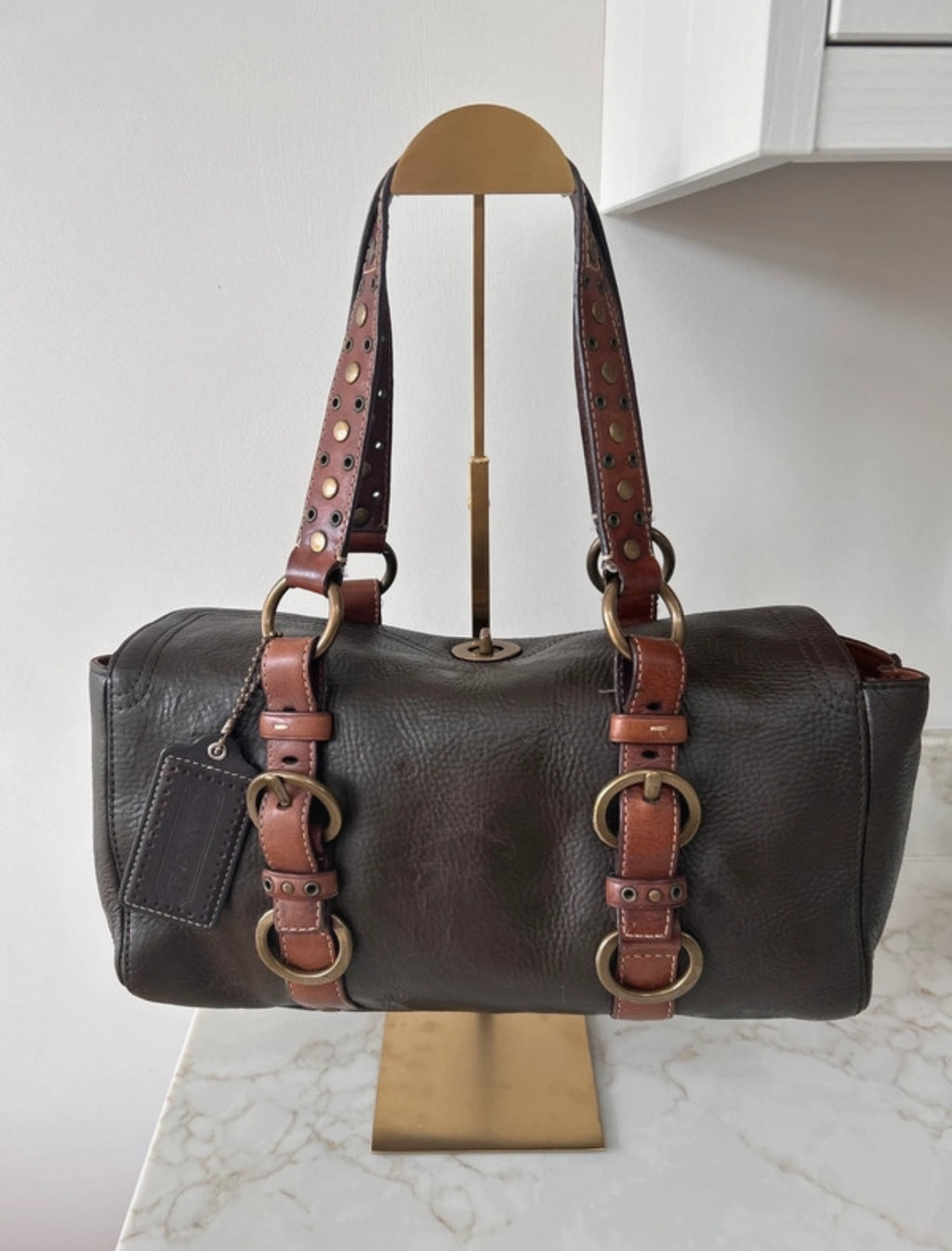 Vintage Coach 10139 leather shoulder bag