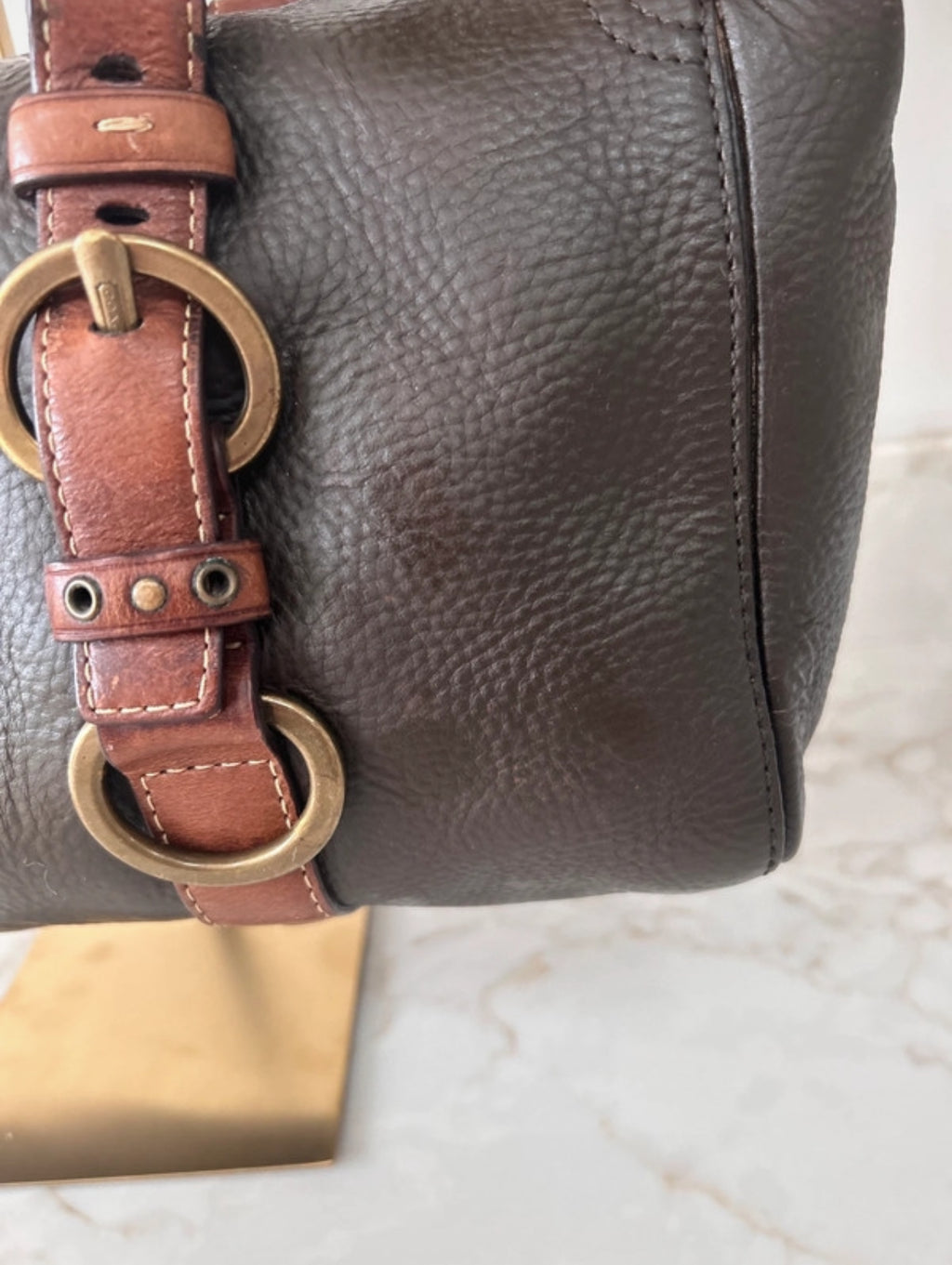 Vintage Coach 10139 leather shoulder bag