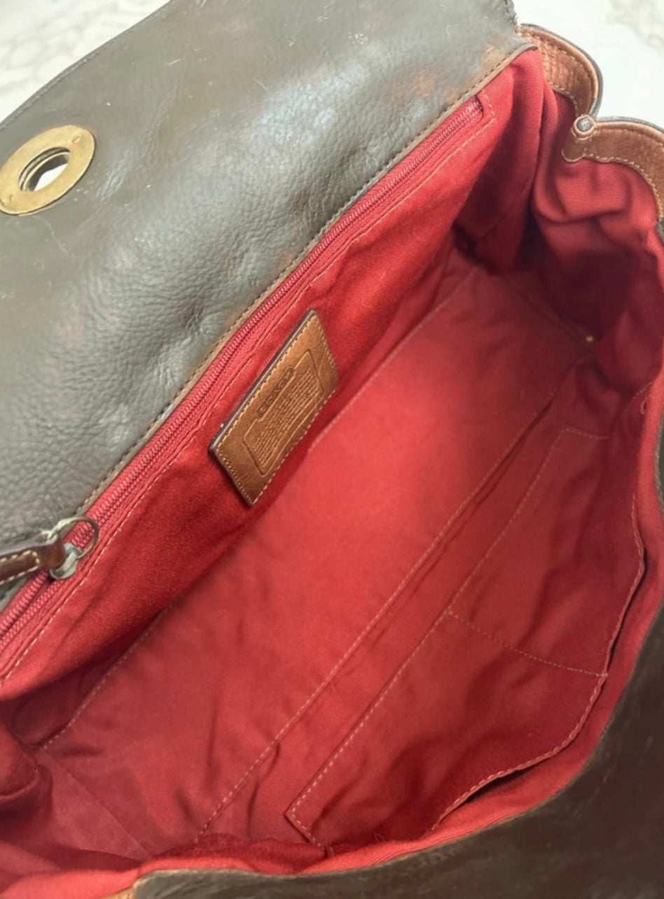 Vintage Coach 10139 leather shoulder bag