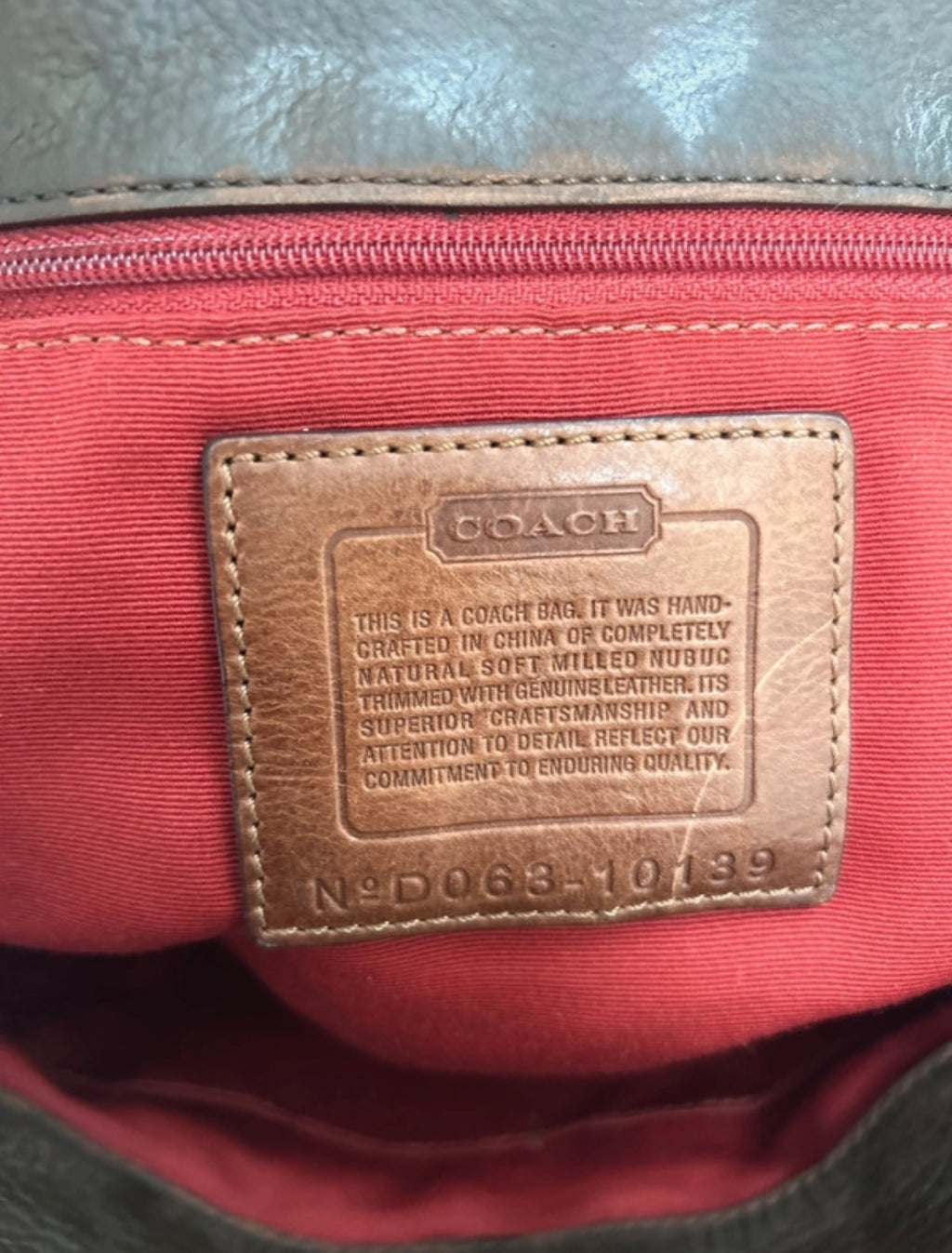Vintage Coach 10139 leather shoulder bag