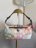 Vintage Coach multicolour monogram mini handbag