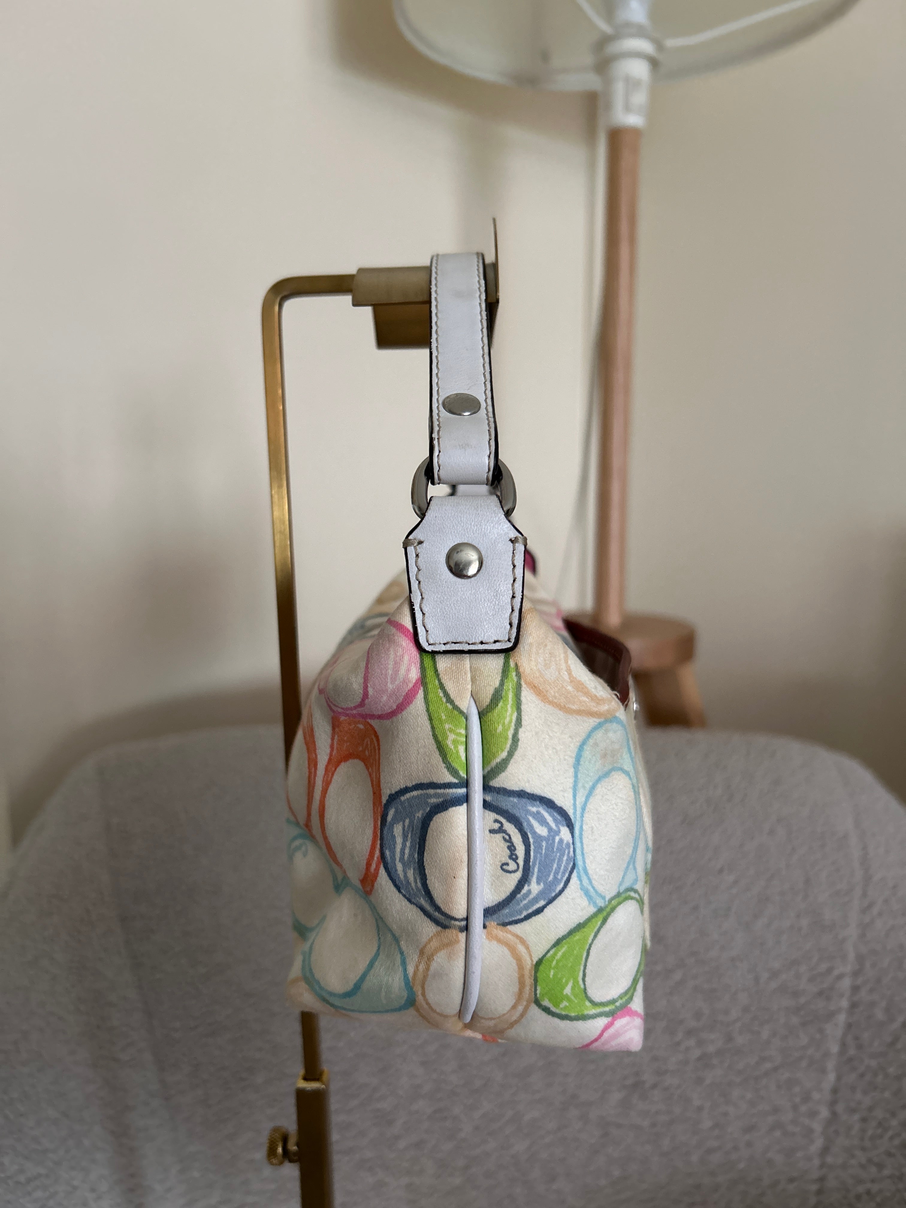 Vintage Coach multicolour monogram mini handbag