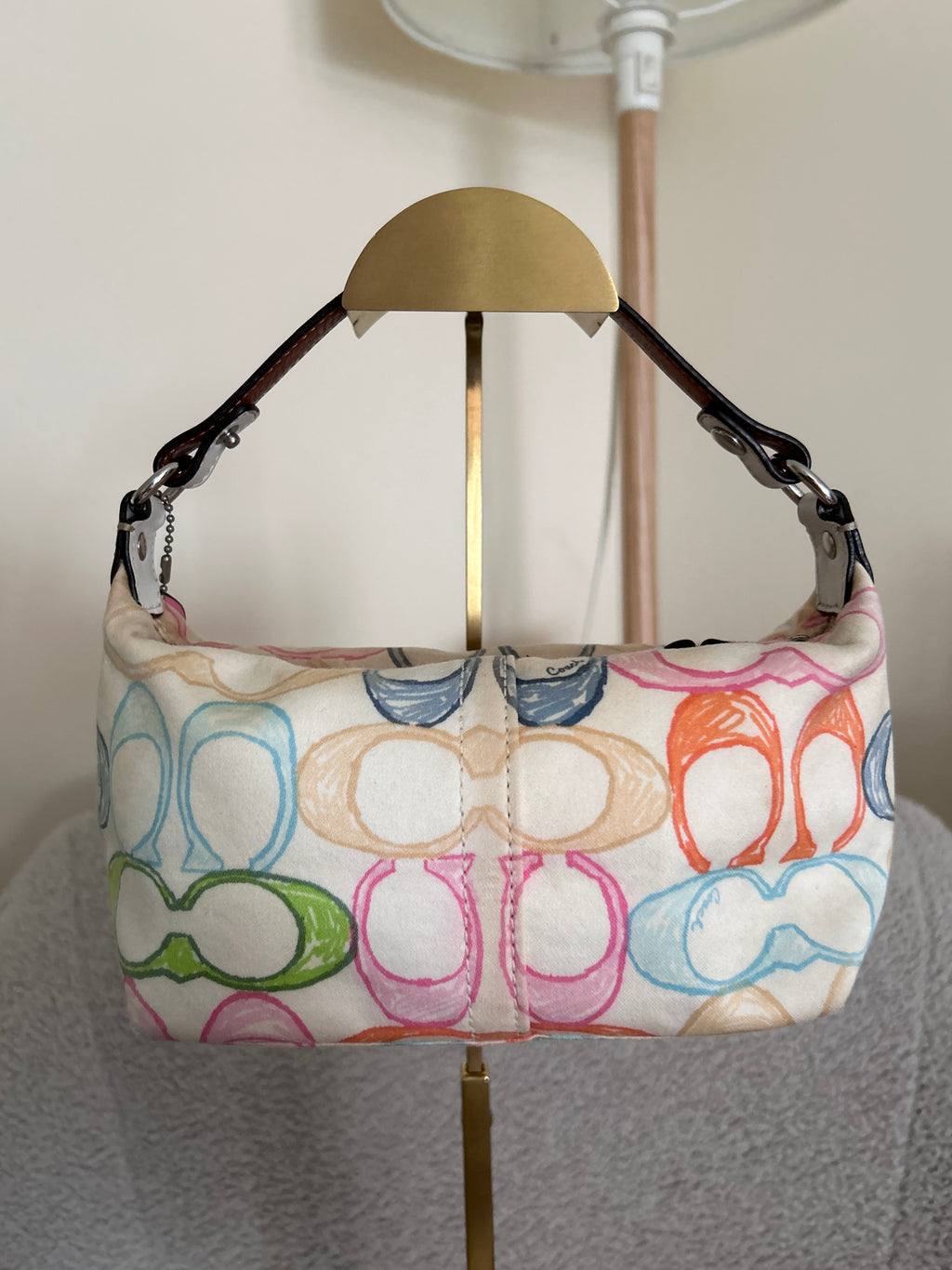 Vintage Coach multicolour monogram mini handbag