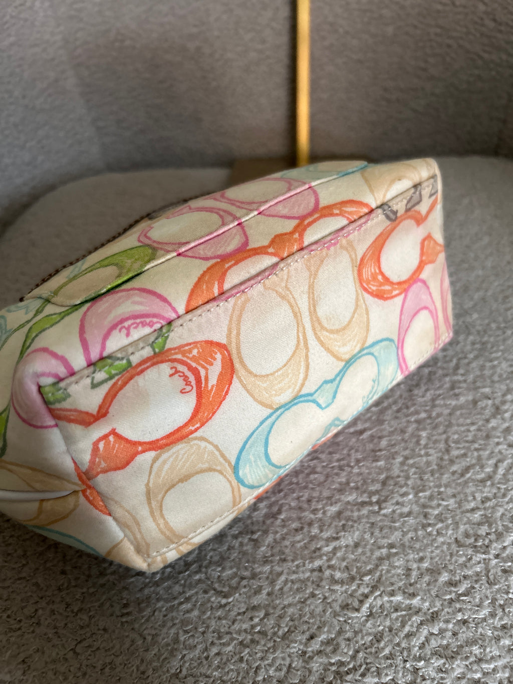 Vintage Coach multicolour monogram mini handbag