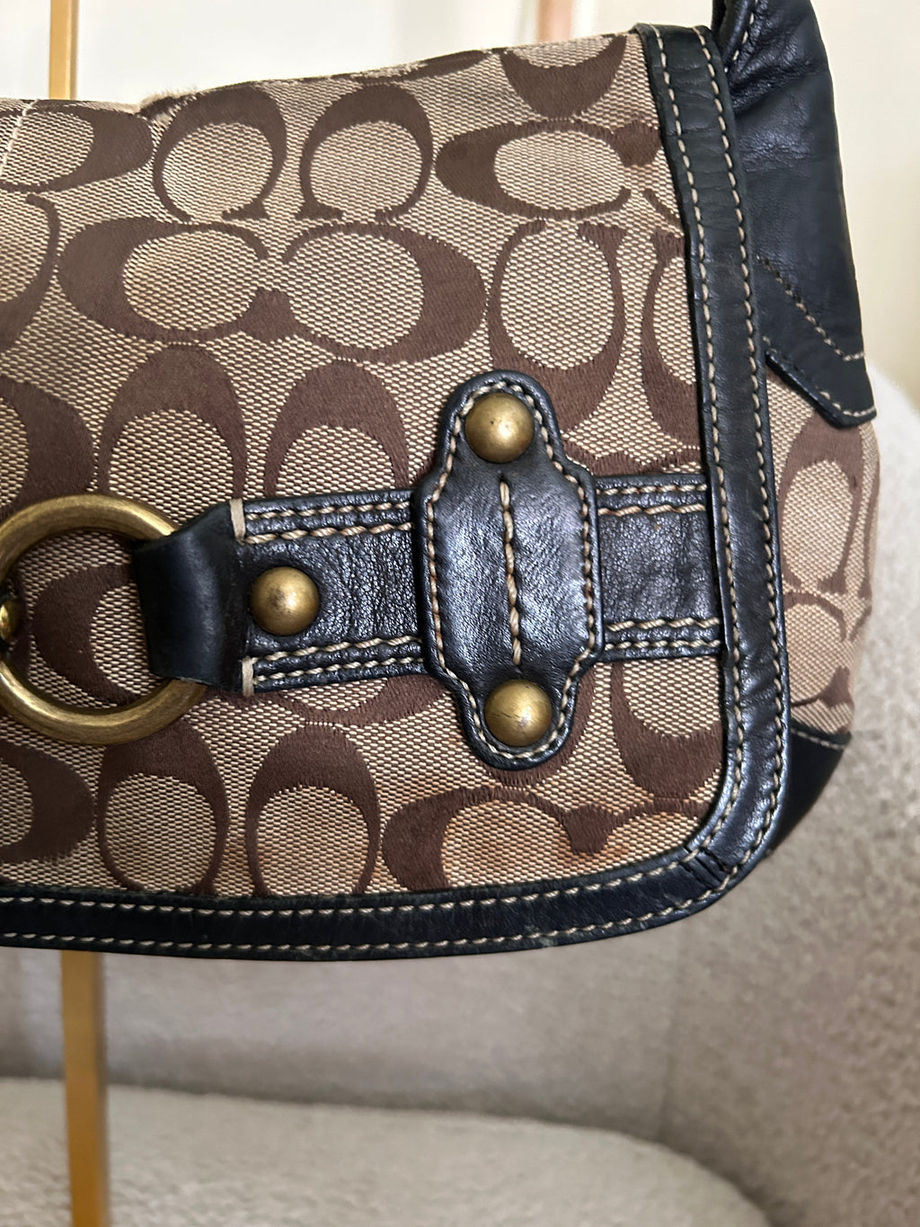 Vintage Coach Ergo clip shoulder bag