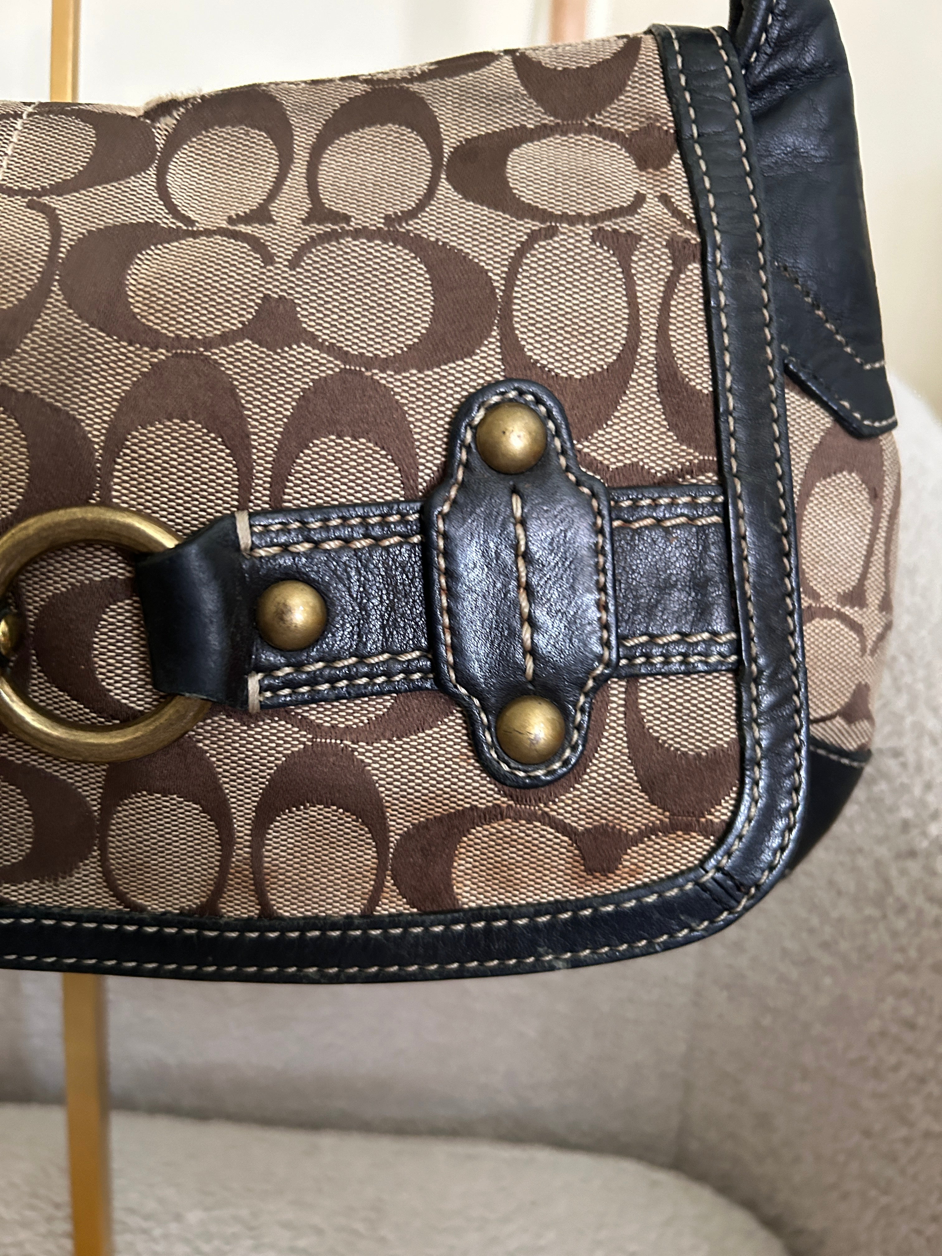 Vintage Coach Ergo clip shoulder bag