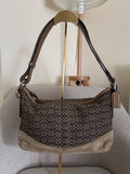 Vintage Coach signature monogram shoulder bag