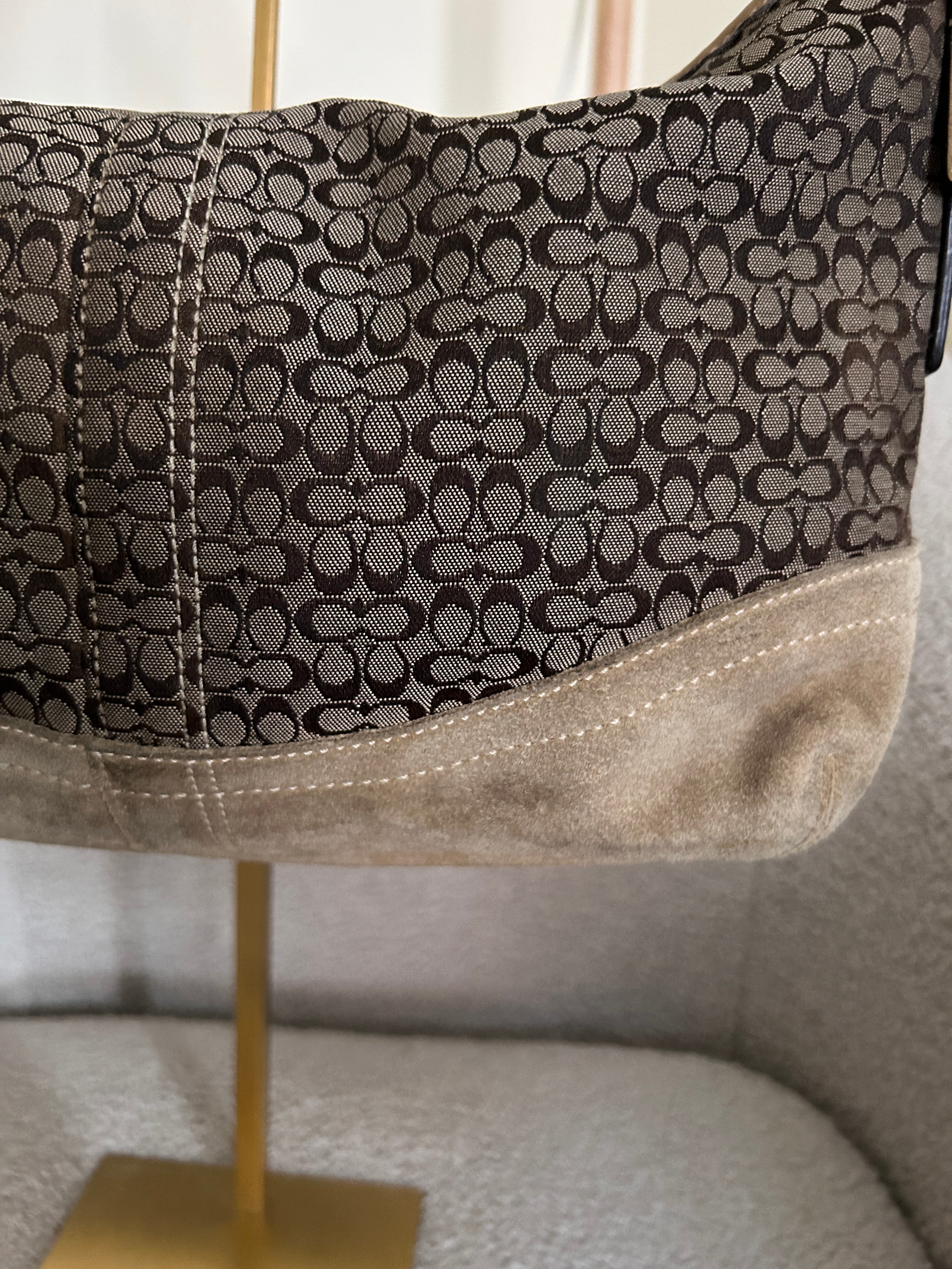 Vintage Coach signature monogram shoulder bag