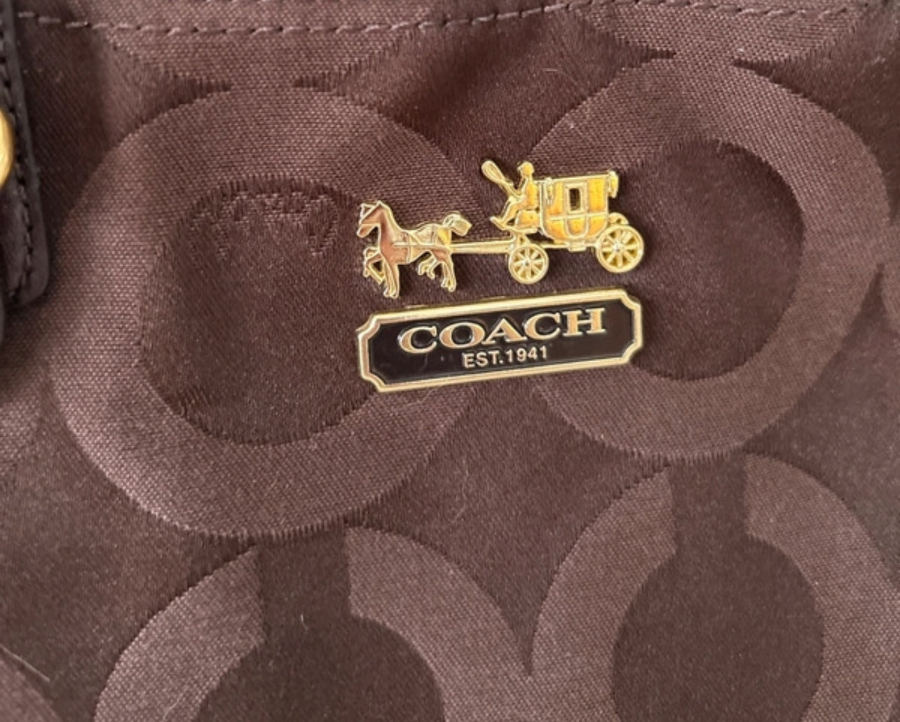 Vintage Coach chocolate brown shoulder bag