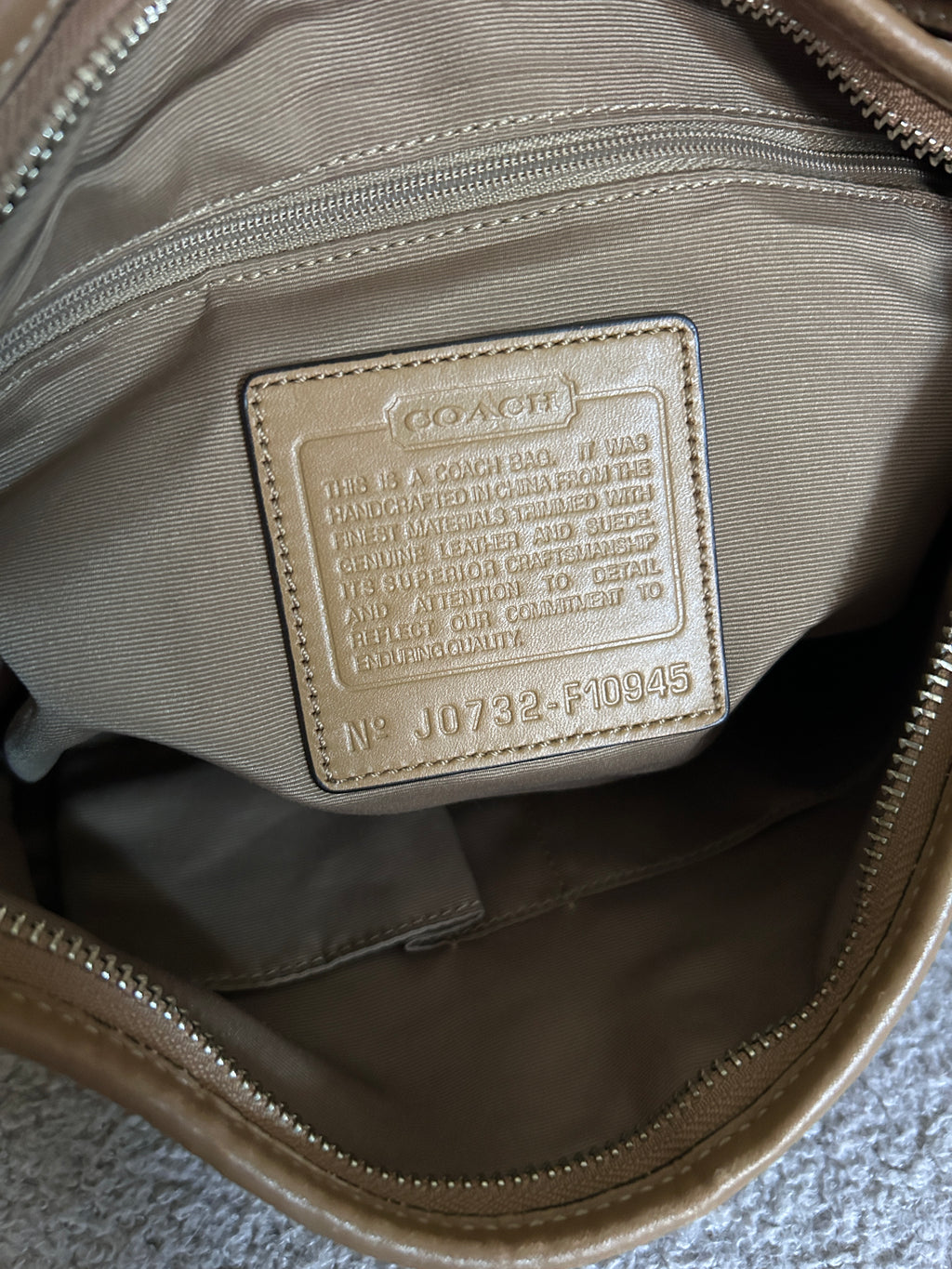 Vintage Coach signature monogram shoulder bag