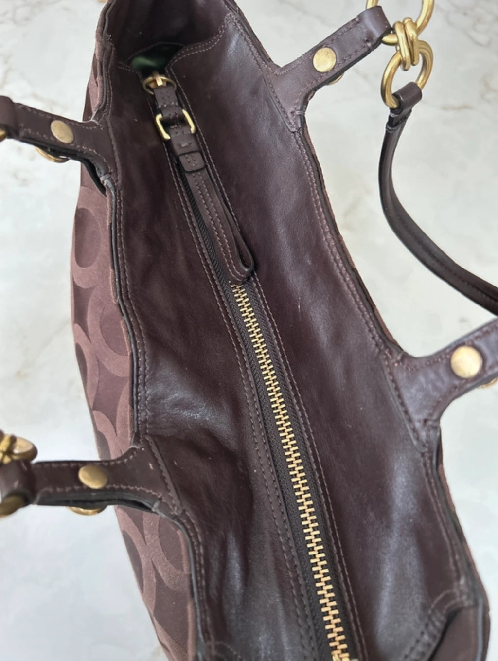 Vintage Coach chocolate brown shoulder bag