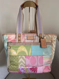 Vintage Coach 378 patchwork shoulder bag