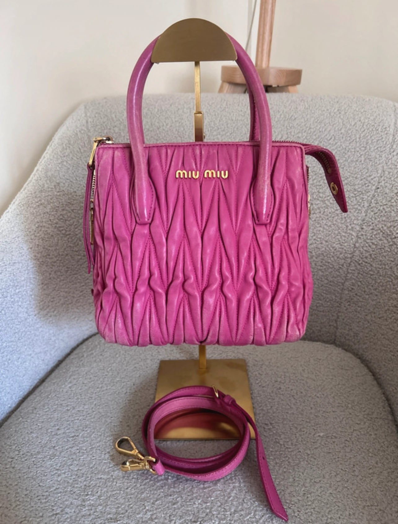 Vintage Miu Miu pink 2way handbag