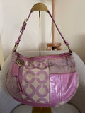 Vintage Coach pink patchwork shoulder bag