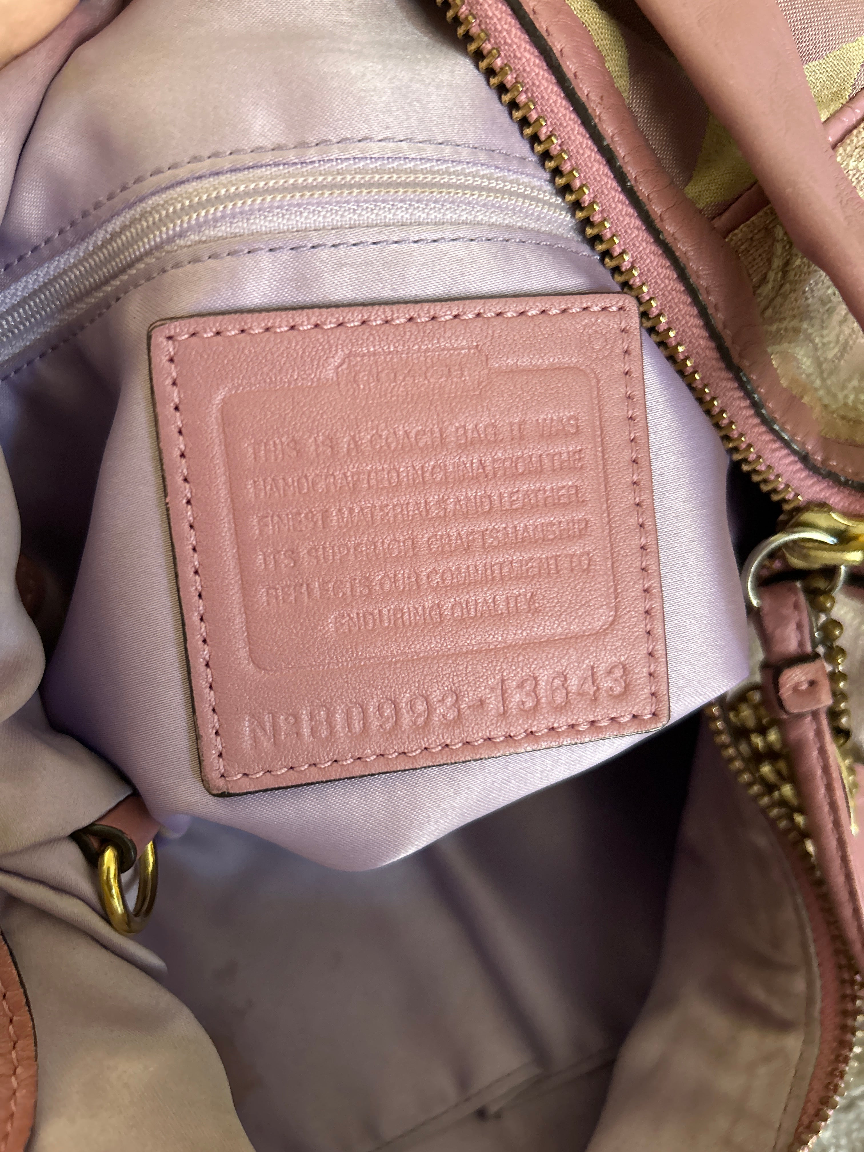 Vintage Coach pink patchwork shoulder bag