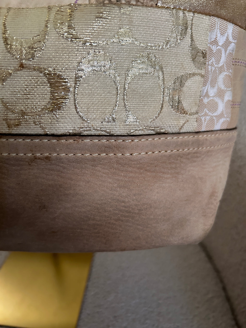 Vintage Coach patchwork shoulder bag