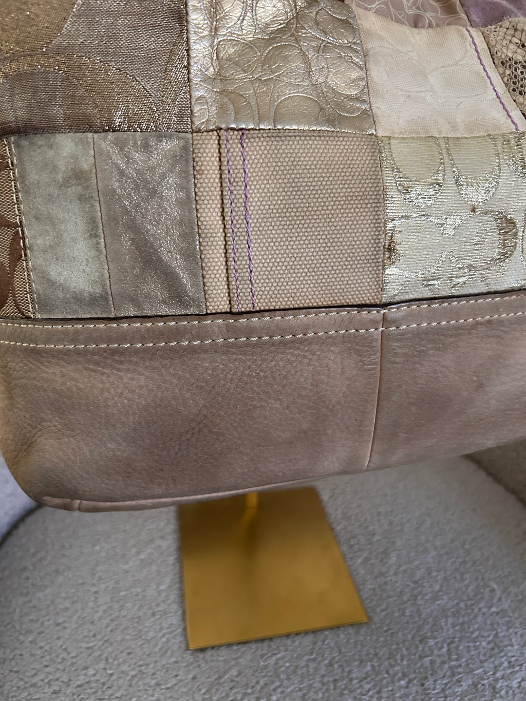 Vintage Coach patchwork shoulder bag