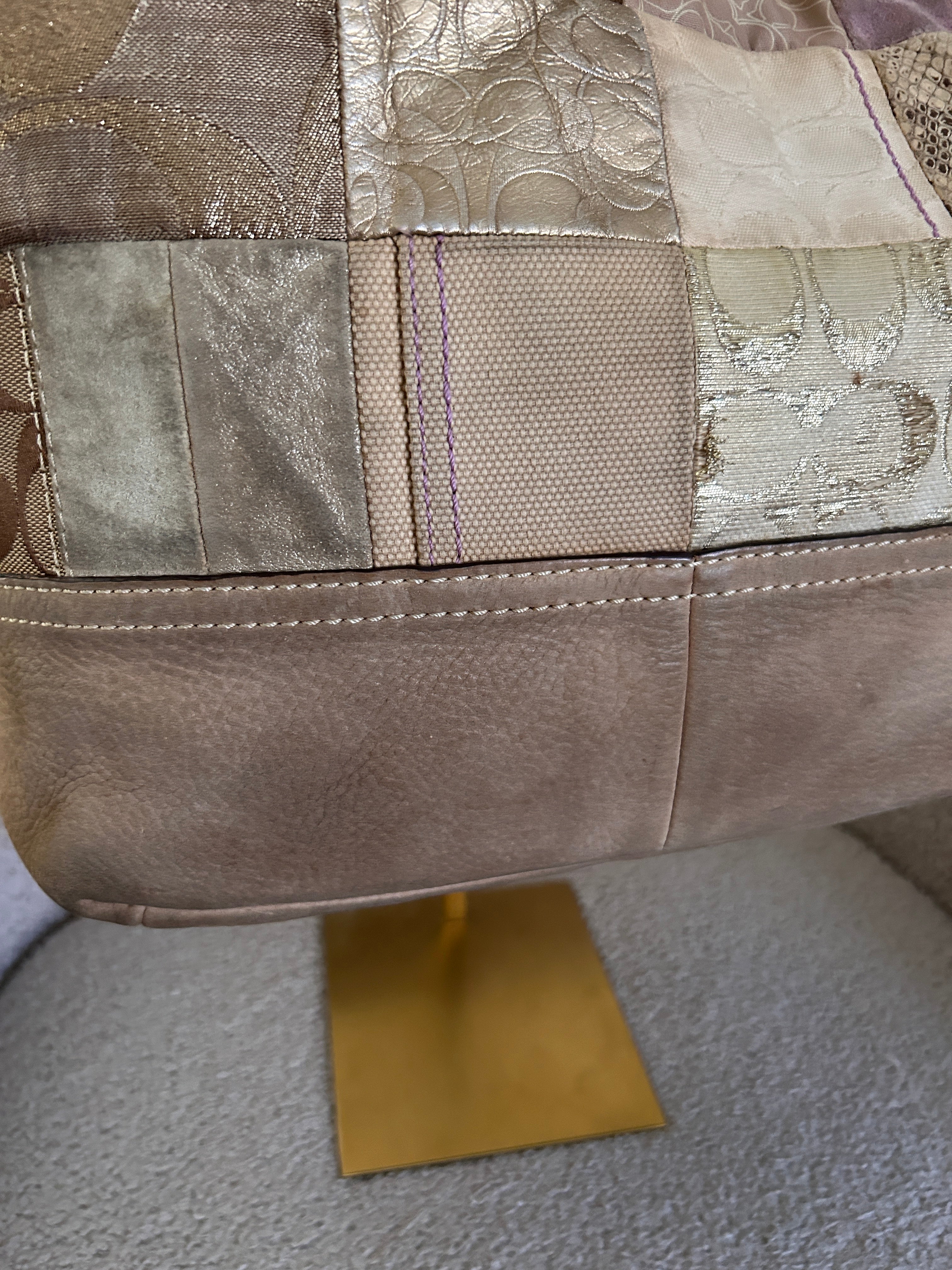 Vintage Coach patchwork shoulder bag