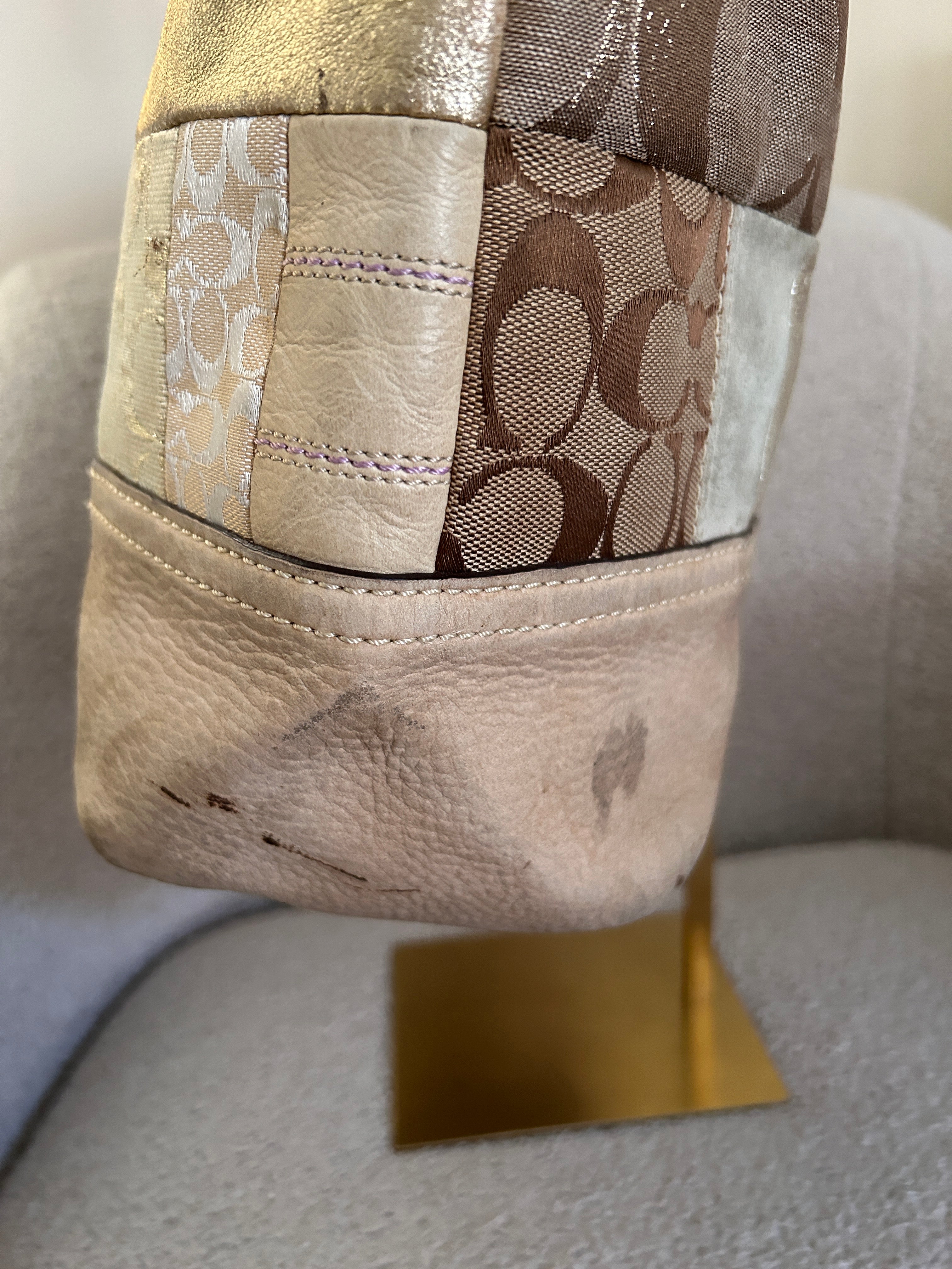 Vintage Coach patchwork shoulder bag