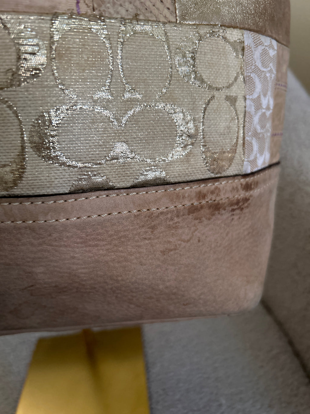 Vintage Coach patchwork shoulder bag