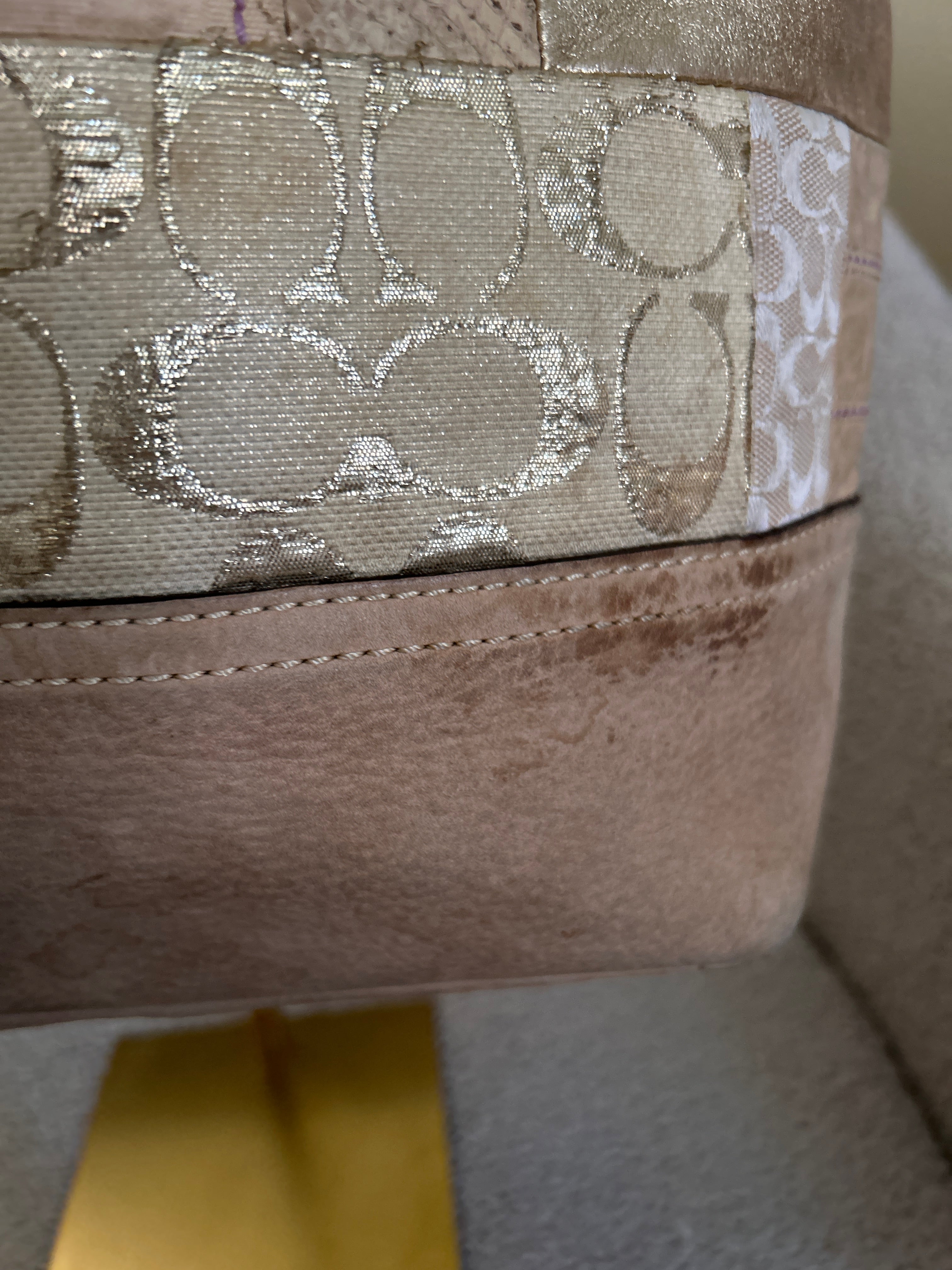 Vintage Coach patchwork shoulder bag