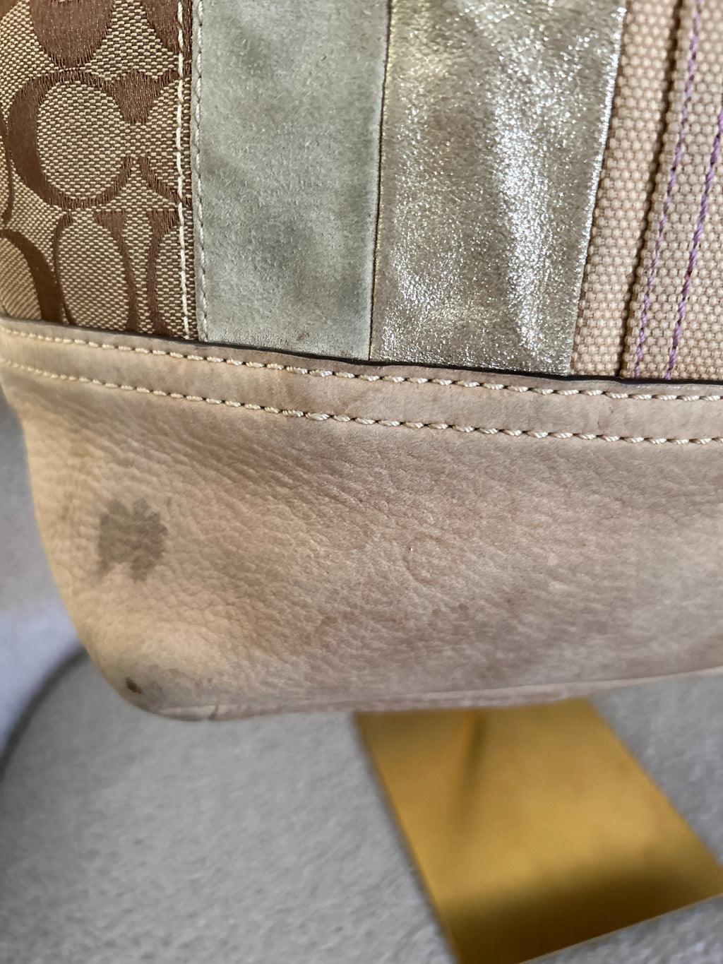 Vintage Coach patchwork shoulder bag