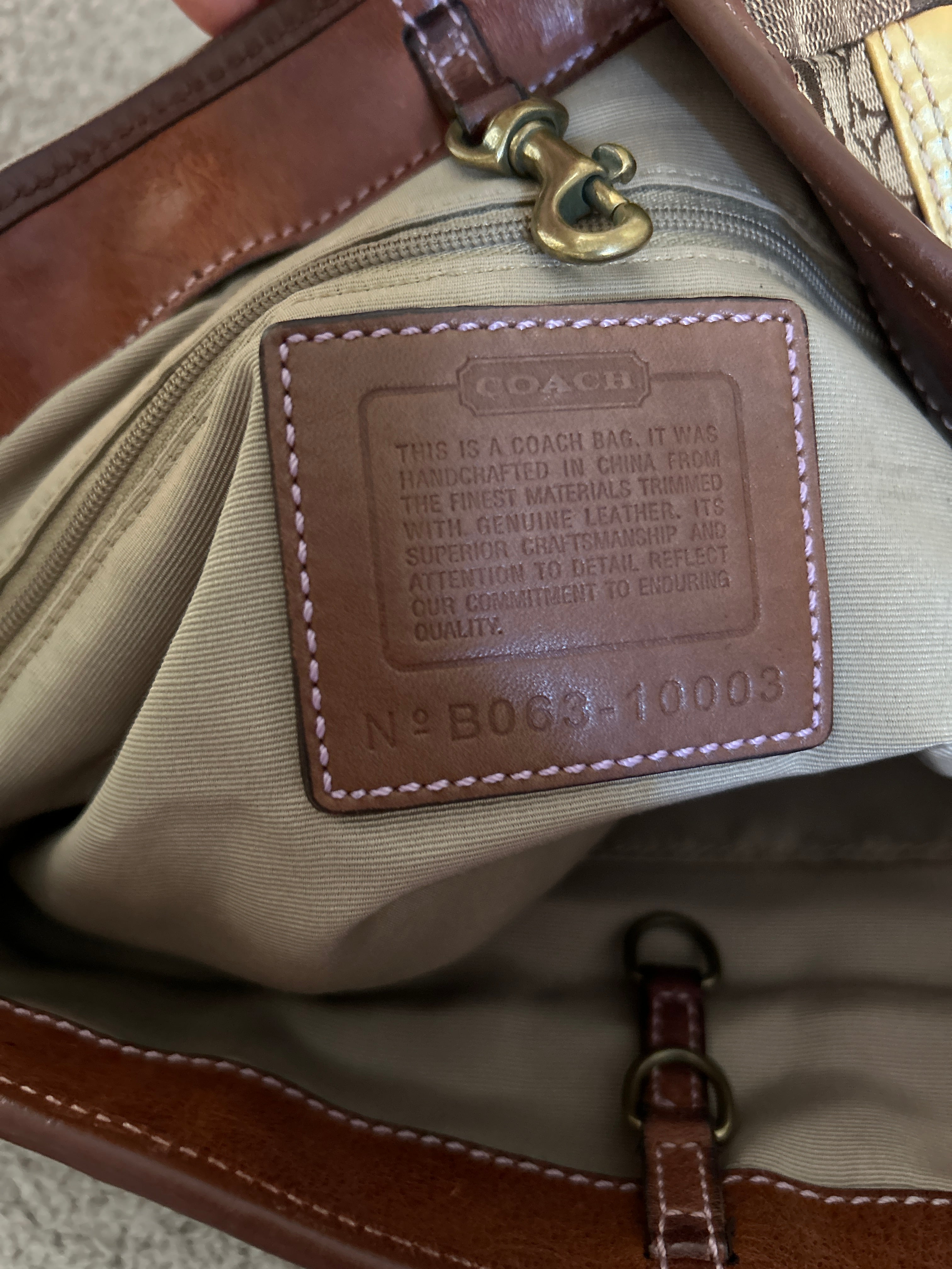 Vintage Coach patchwork shoulder bag
