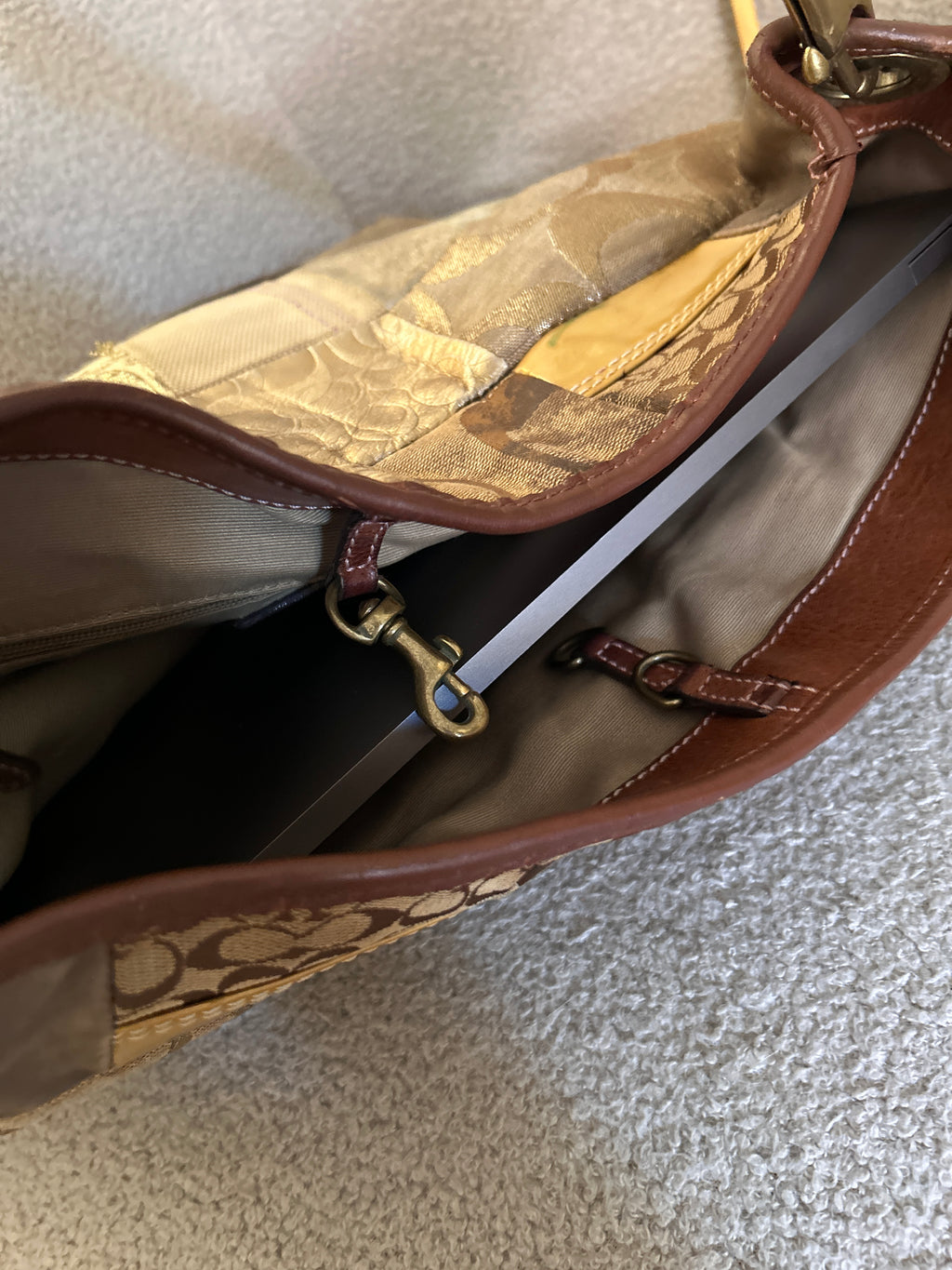 Vintage Coach patchwork shoulder bag