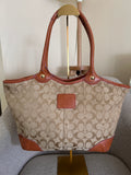 Vintage Coach large tote shoulder bag