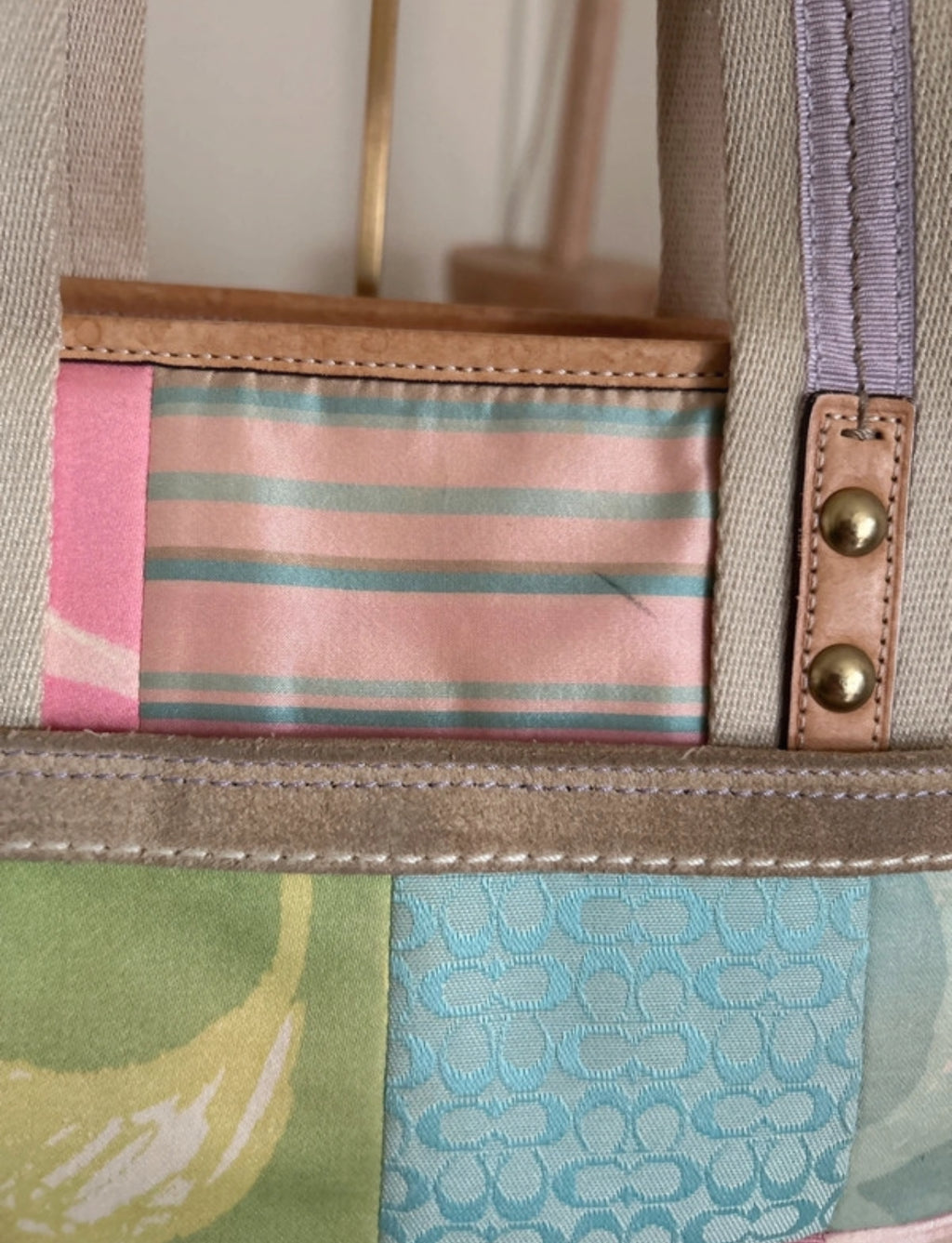 Vintage Coach 378 patchwork shoulder bag