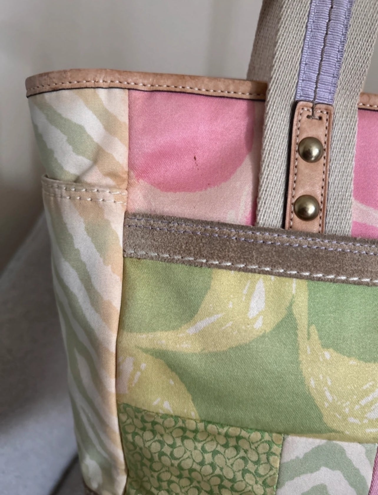 Vintage Coach 378 patchwork shoulder bag