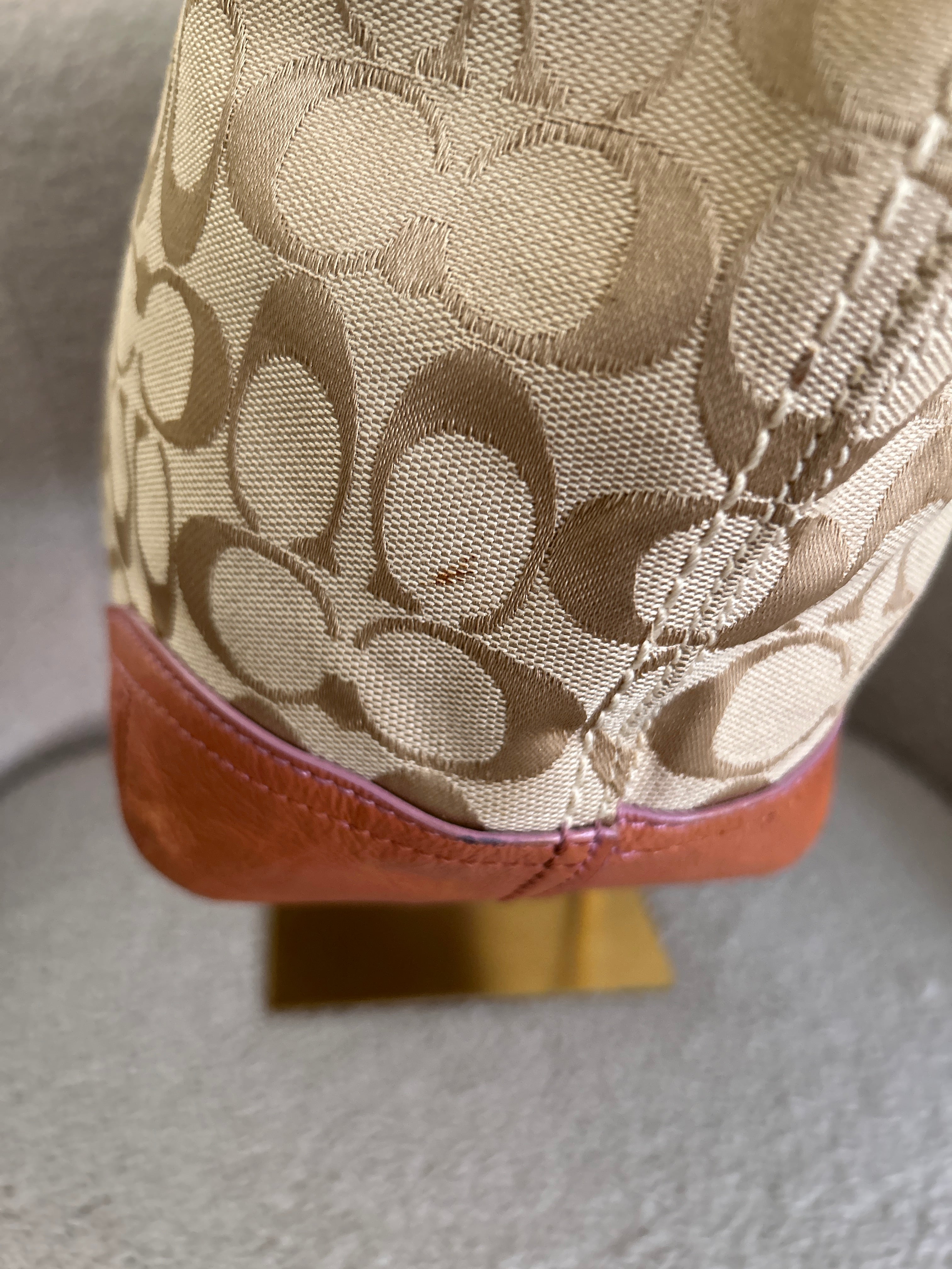 Vintage Coach large tote shoulder bag