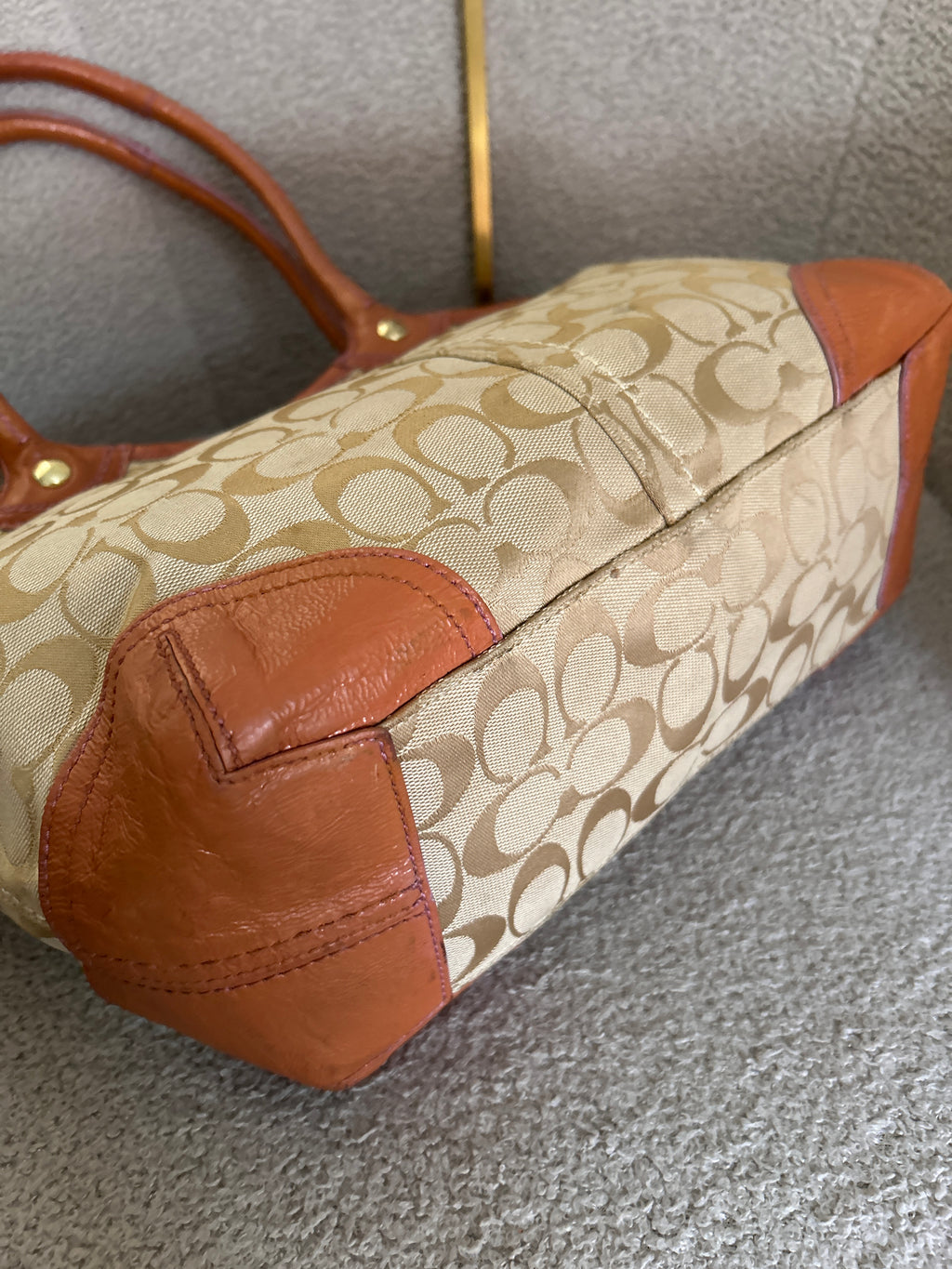 Vintage Coach large tote shoulder bag